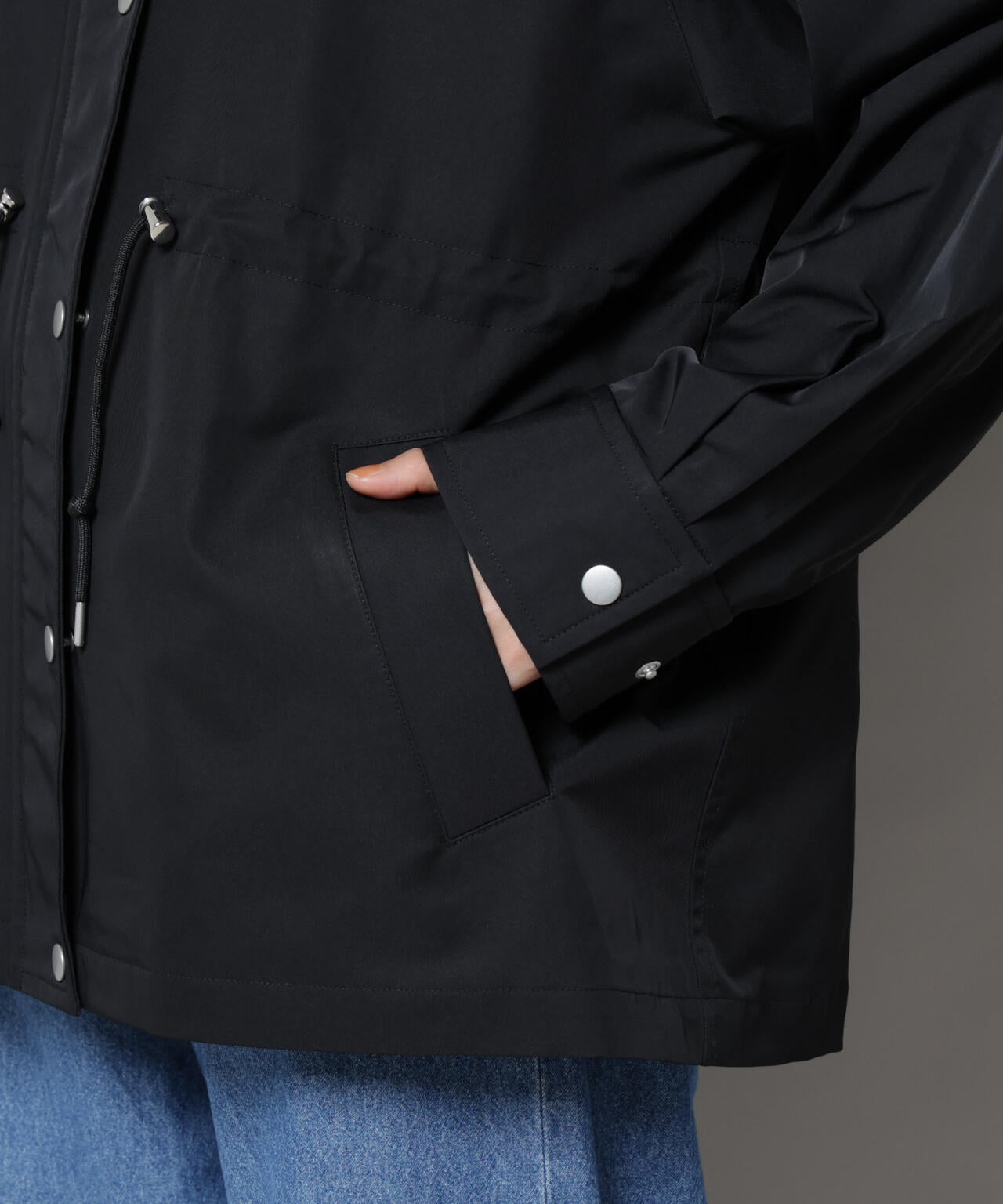 撥水加工フードブルゾン 6735212301