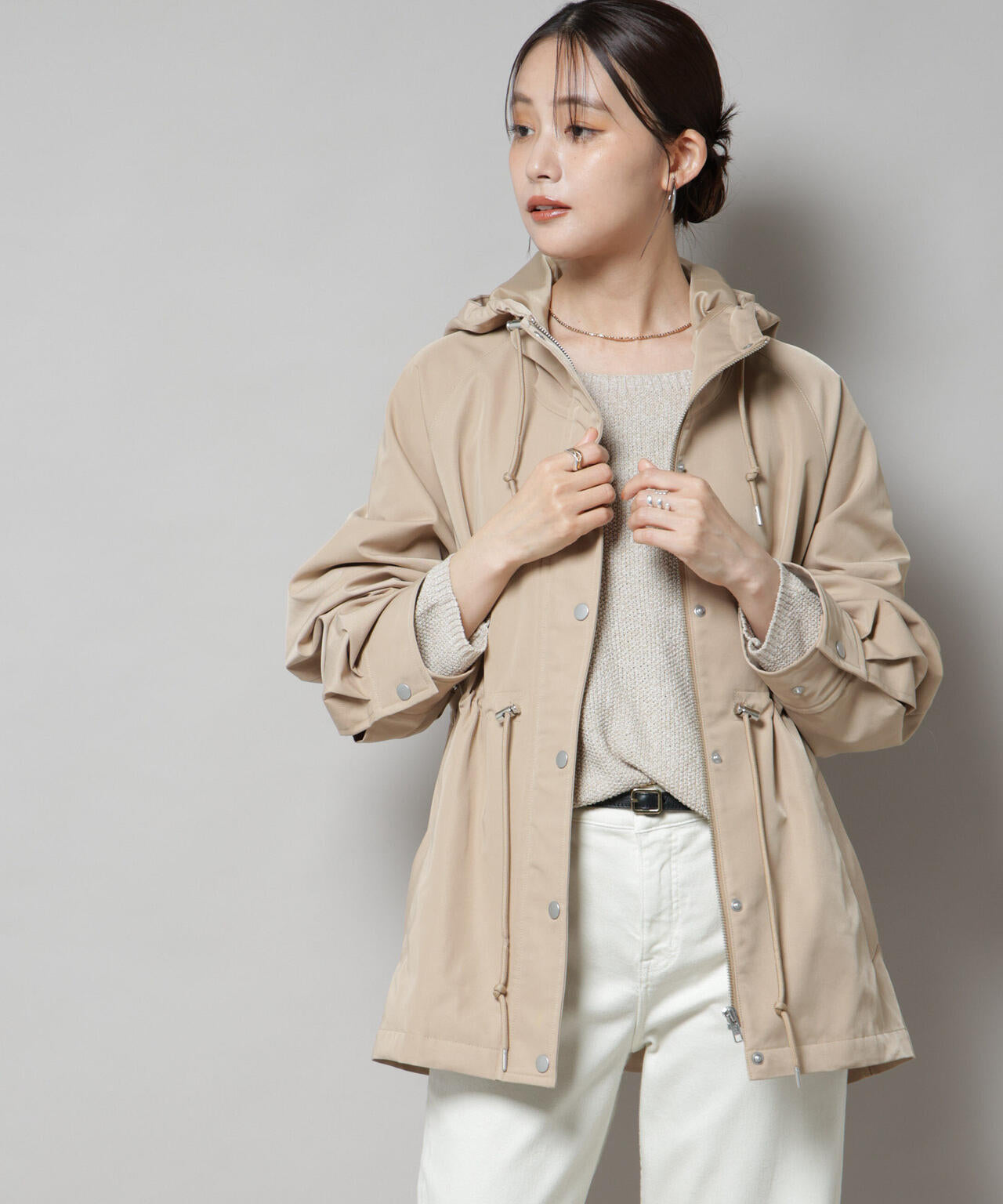 撥水加工フードブルゾン 6735212301