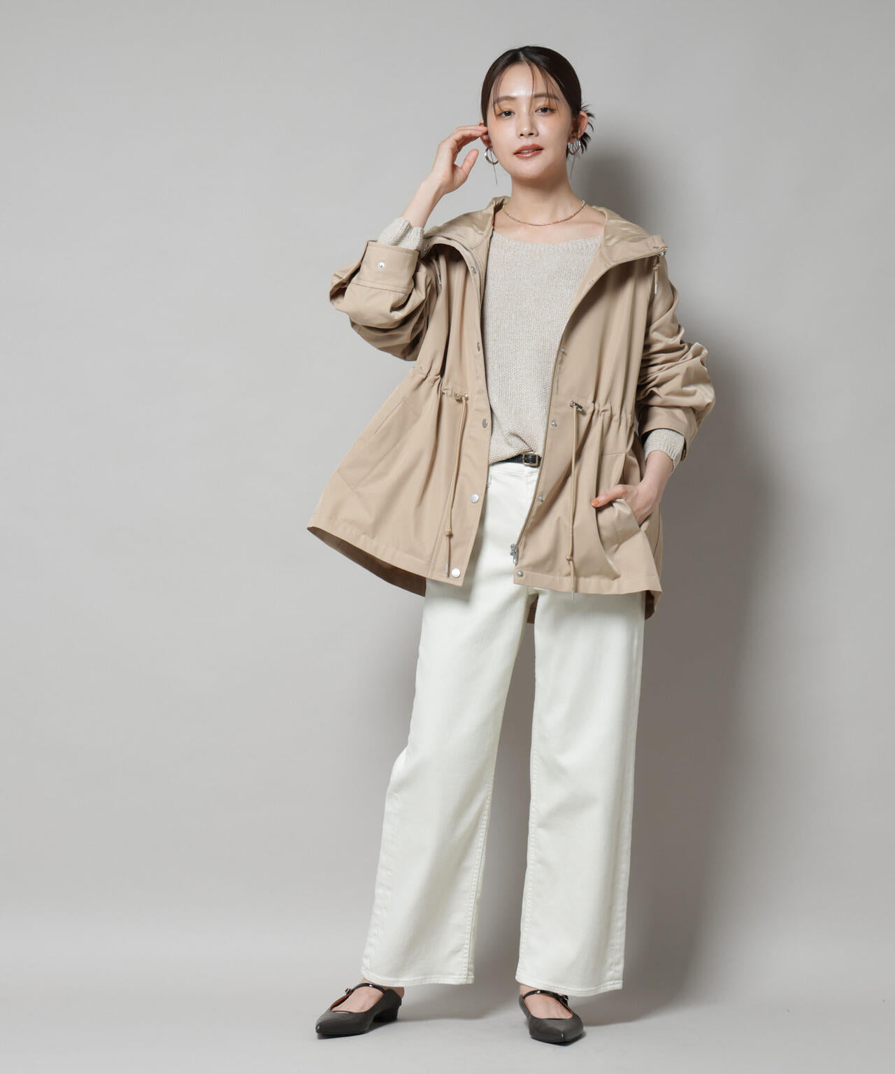 撥水加工フードブルゾン 6735212301