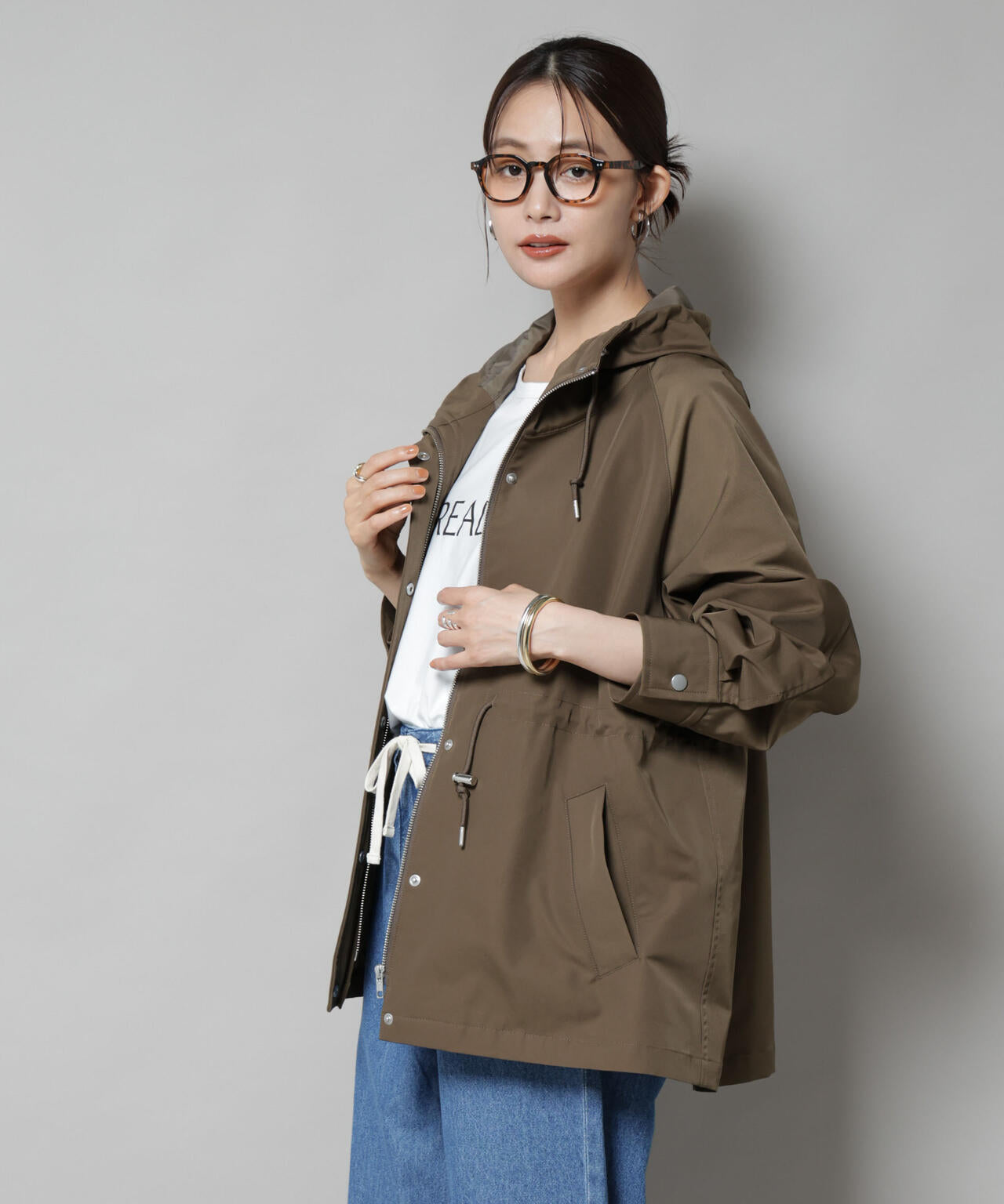 撥水加工フードブルゾン 6735212301