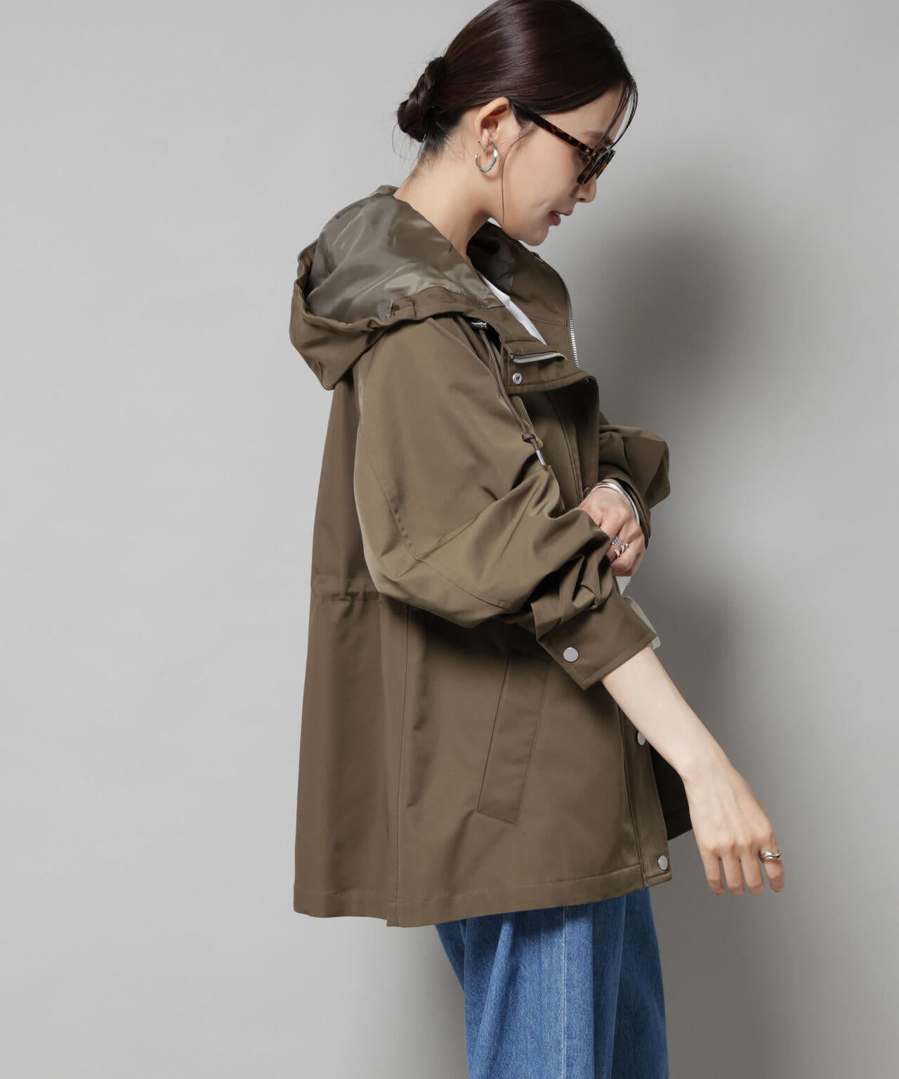 撥水加工フードブルゾン 6735212301