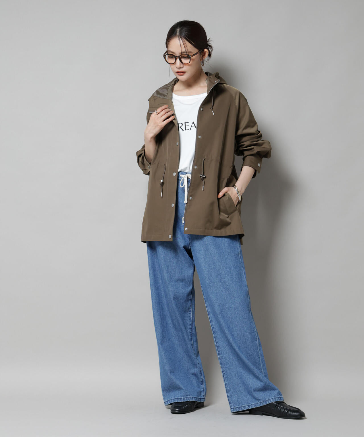 撥水加工フードブルゾン 6735212301