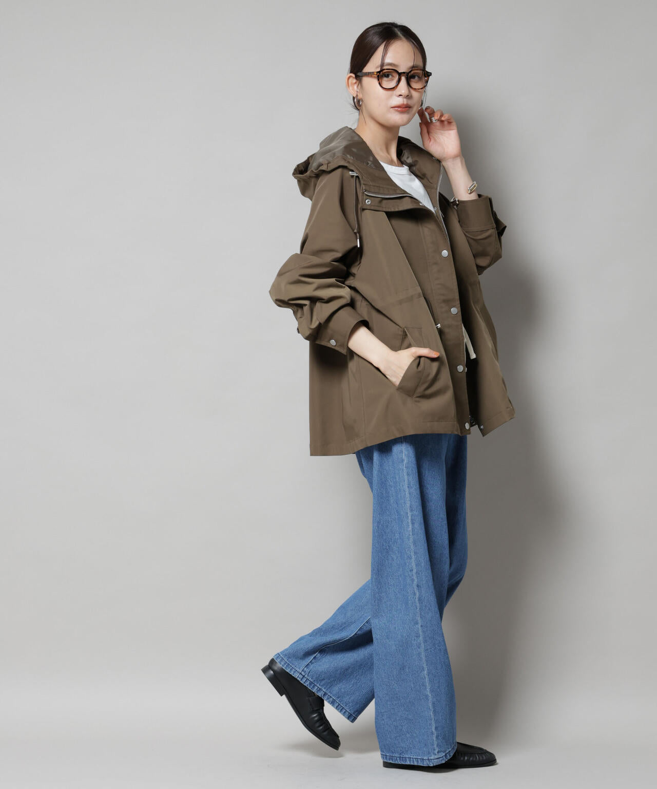 撥水加工フードブルゾン 6735212301