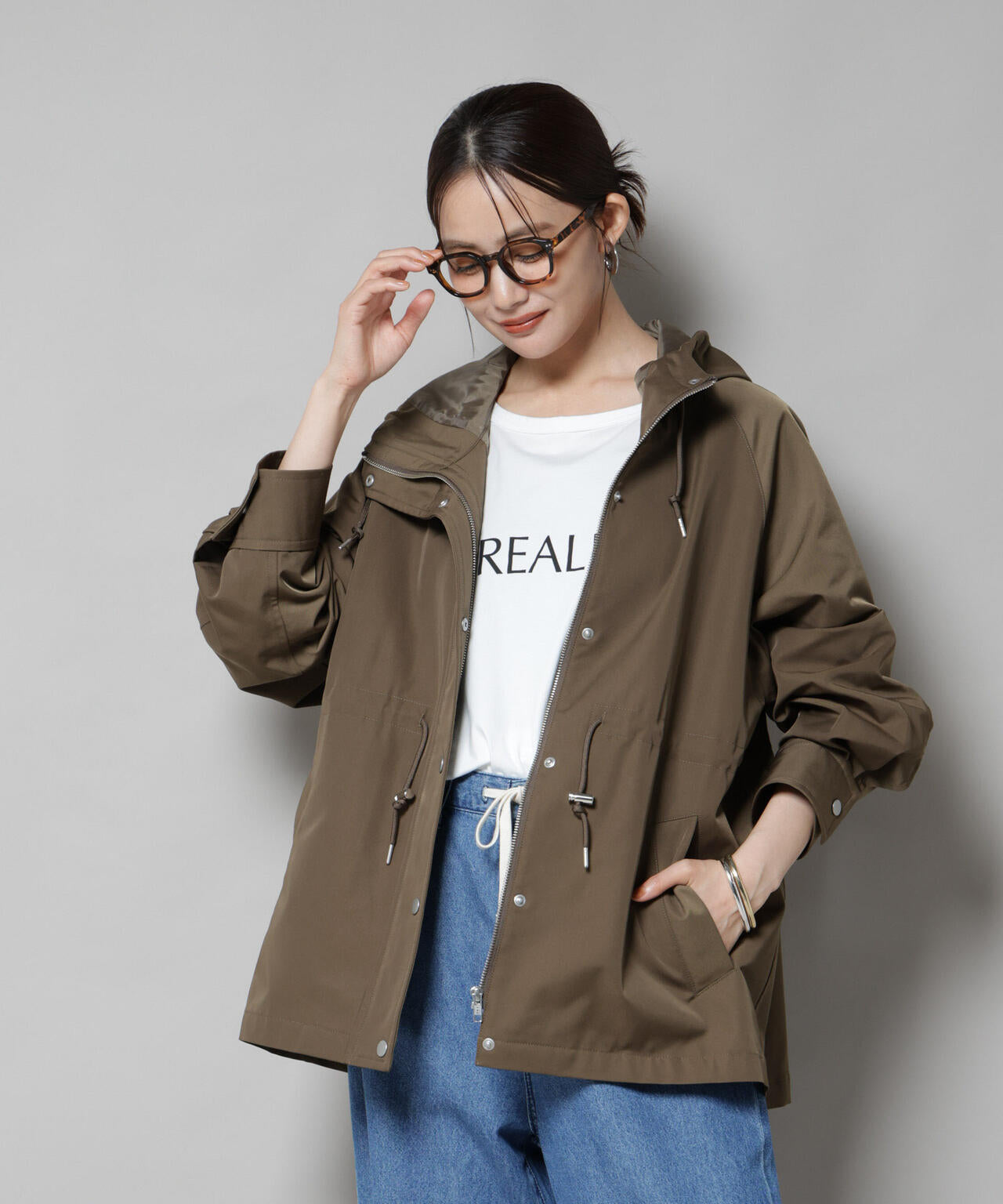 撥水加工フードブルゾン 6735212301