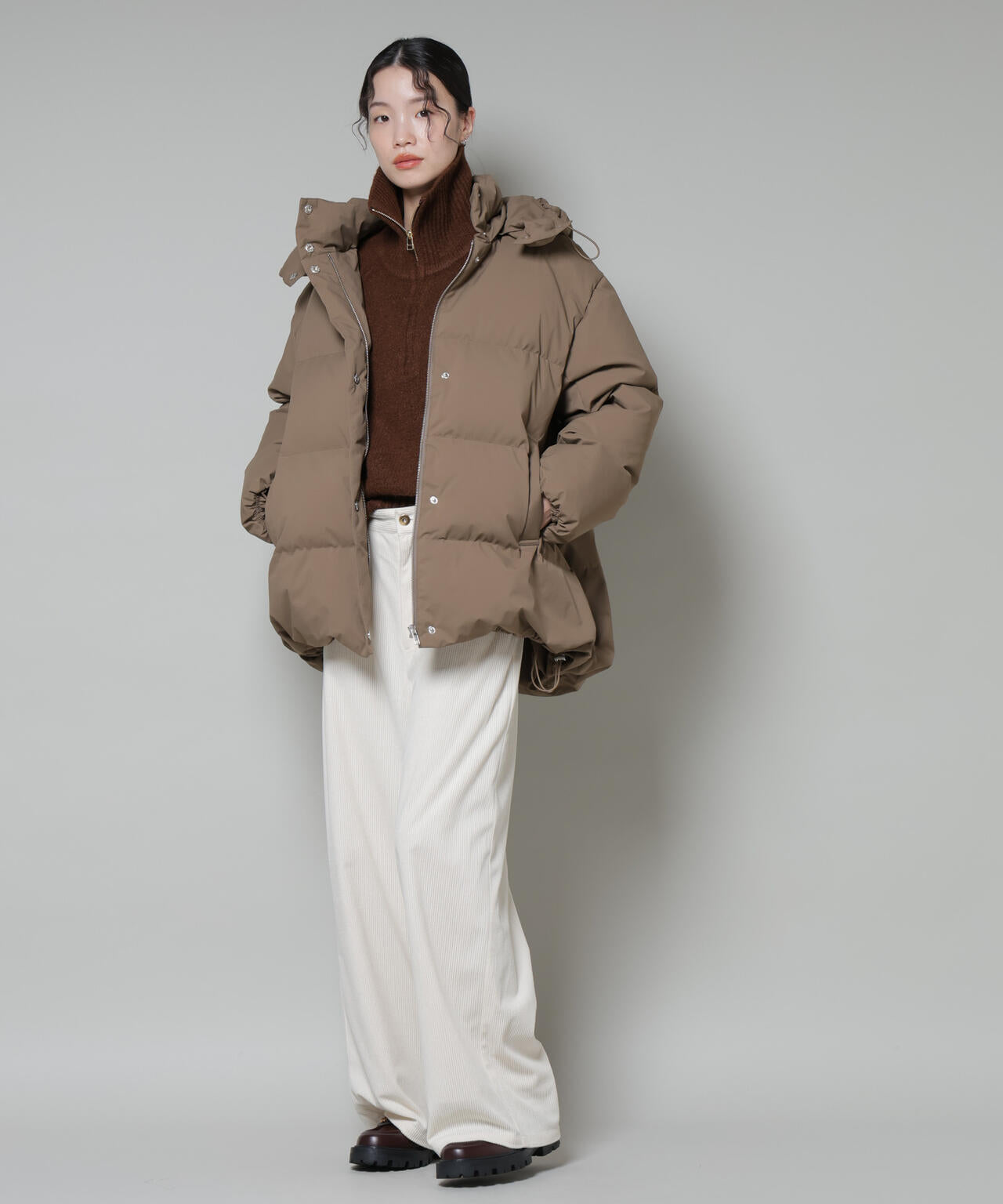 Aラインミドルダウンコート 6735214305