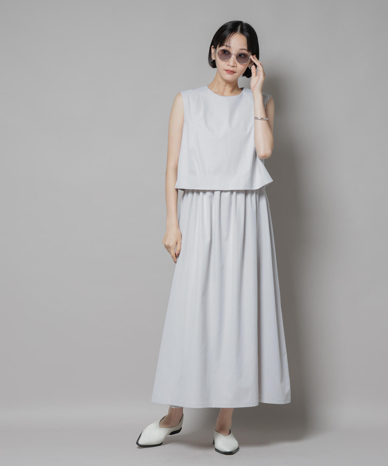 セットアップ風ノースリーブワンピース 6735219308