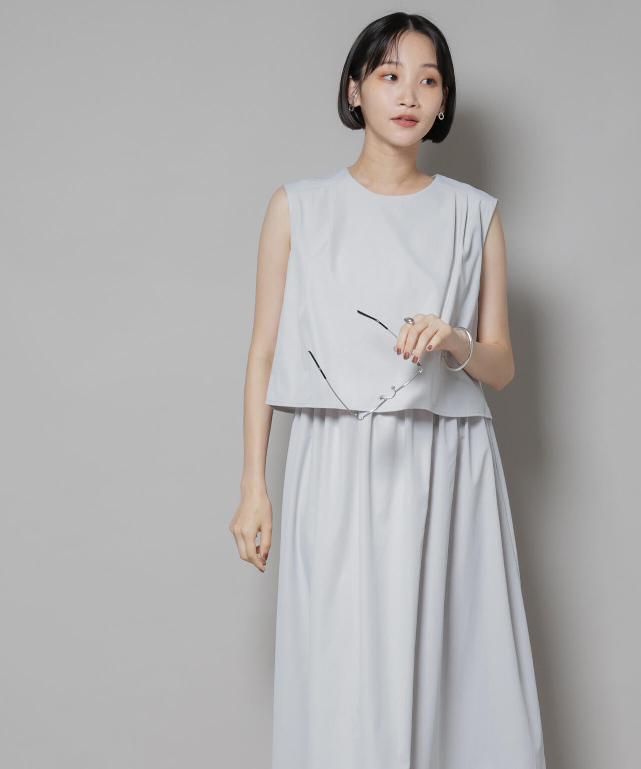 セットアップ風ノースリーブワンピース 6735219308