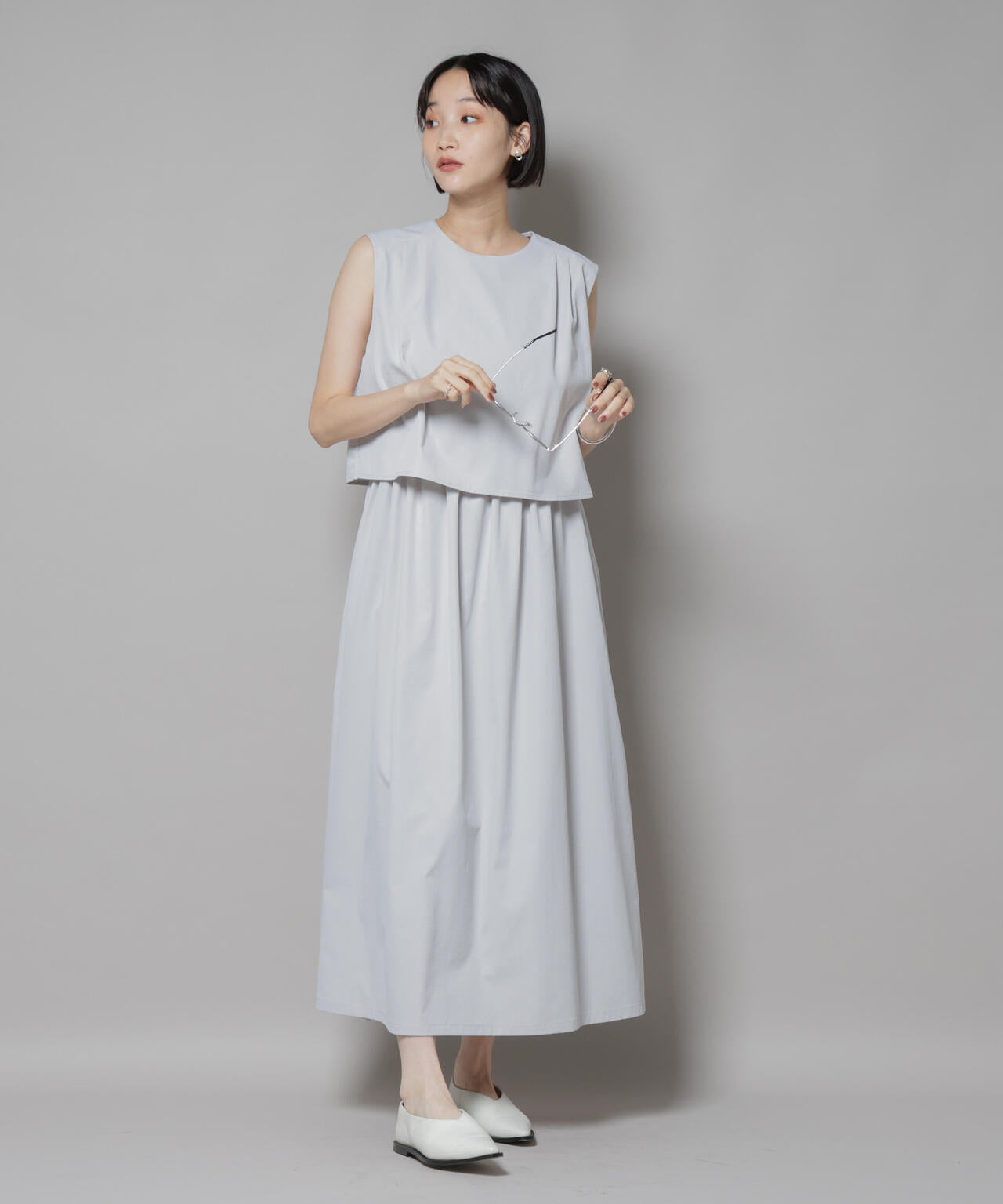 セットアップ風ノースリーブワンピース 6735219308