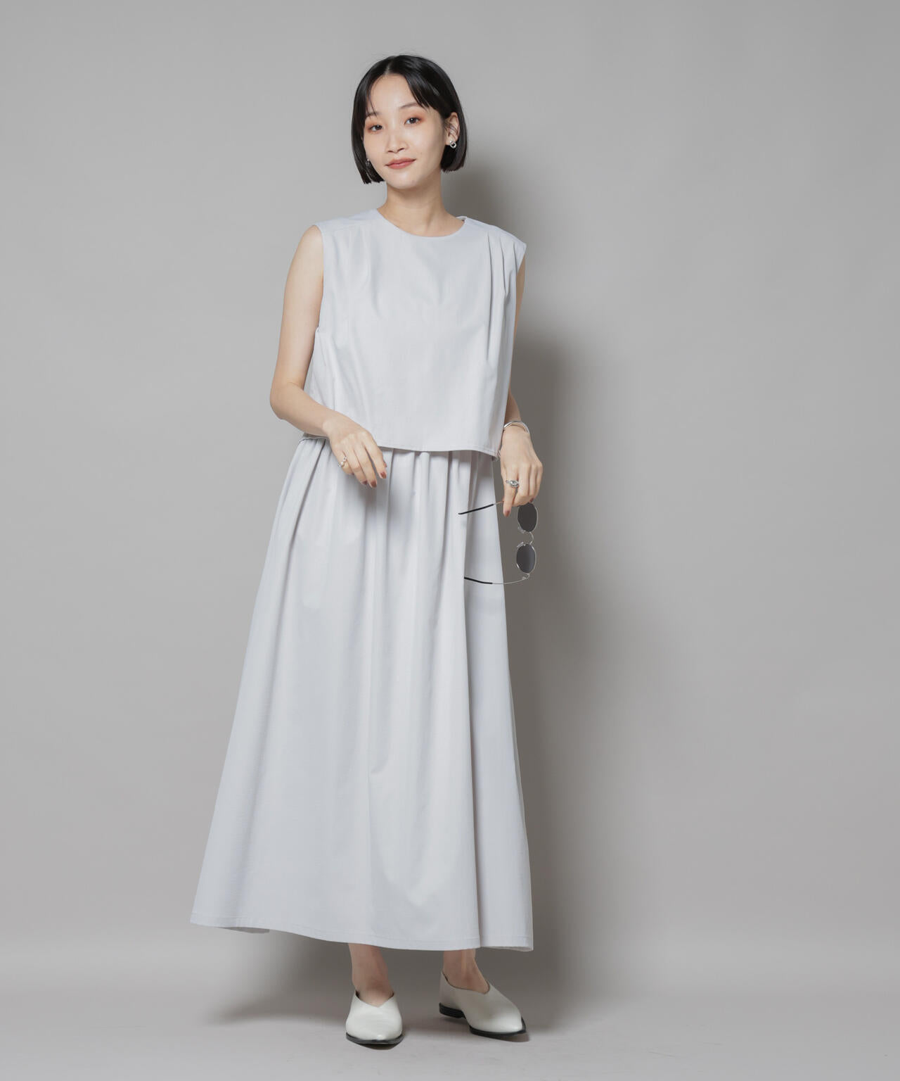 セットアップ風ノースリーブワンピース 6735219308