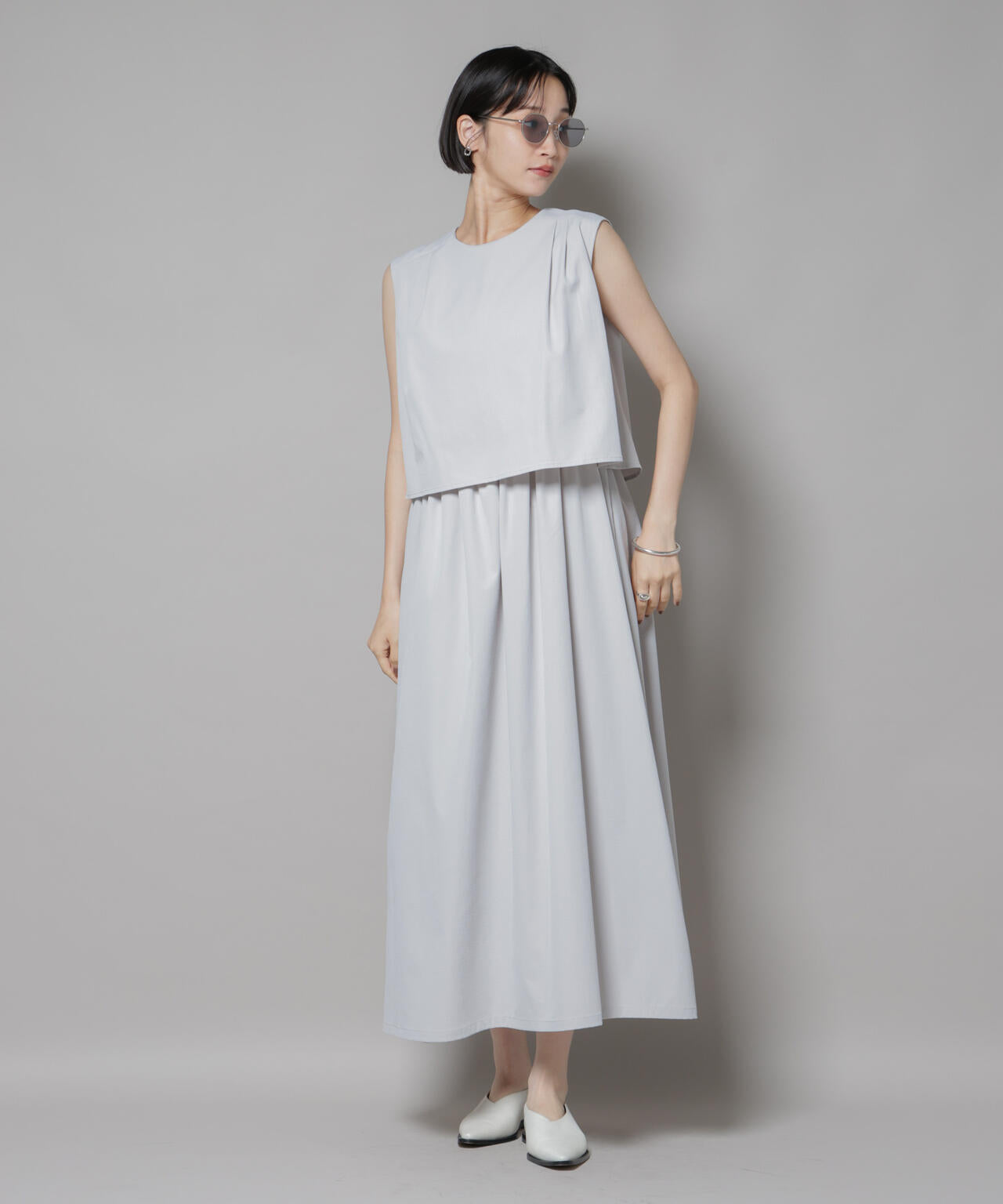 セットアップ風ノースリーブワンピース 6735219308