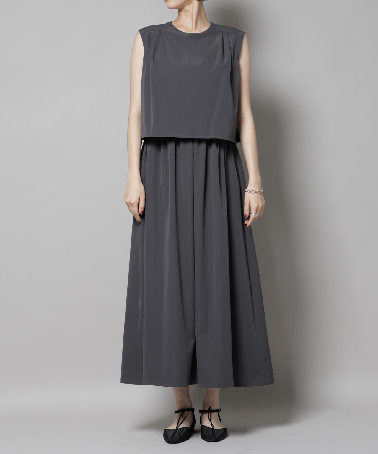 セットアップ風ノースリーブワンピース 6735219308