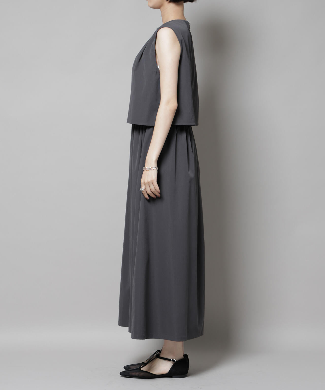 セットアップ風ノースリーブワンピース 6735219308