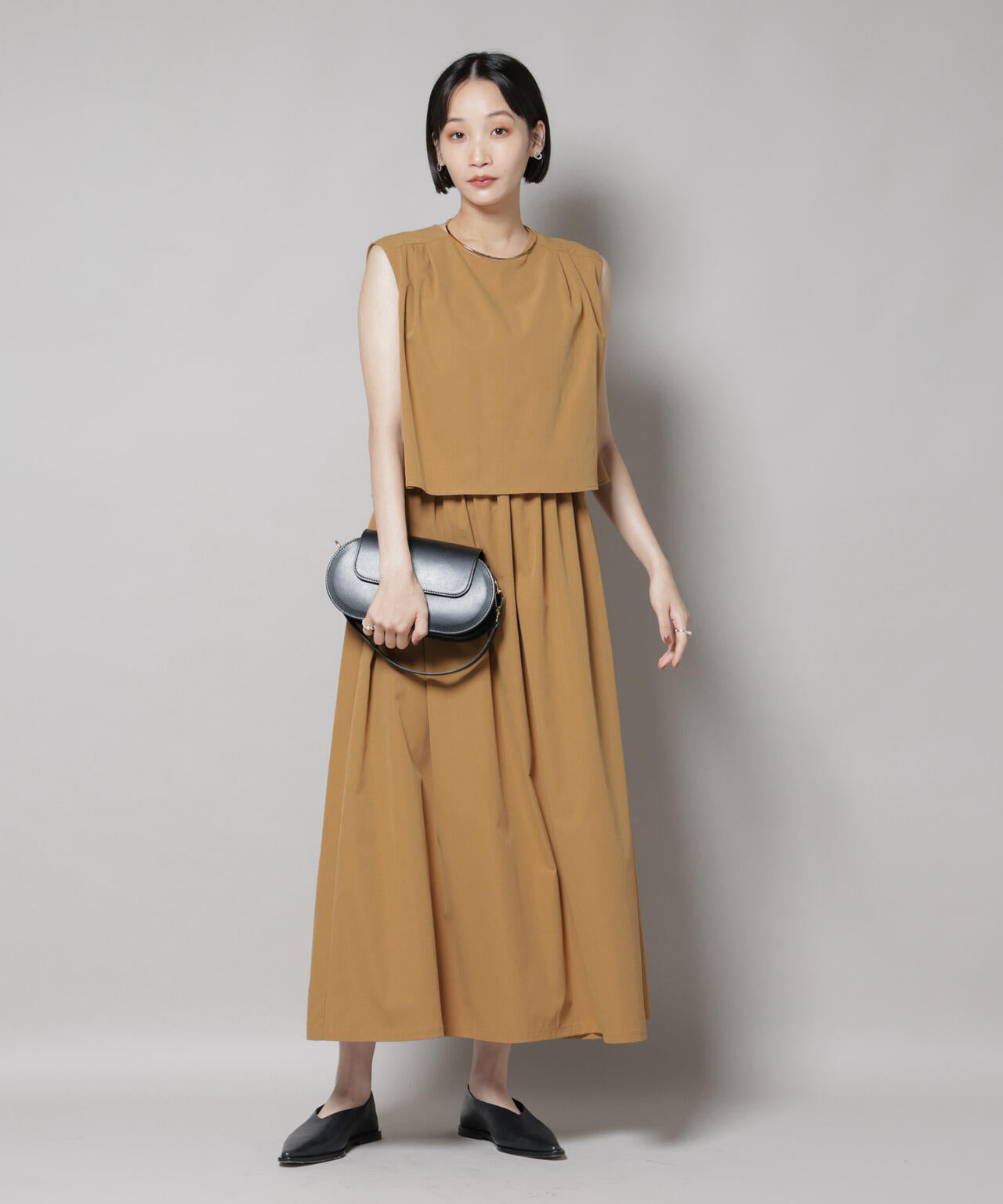 セットアップ風ノースリーブワンピース 6735219308