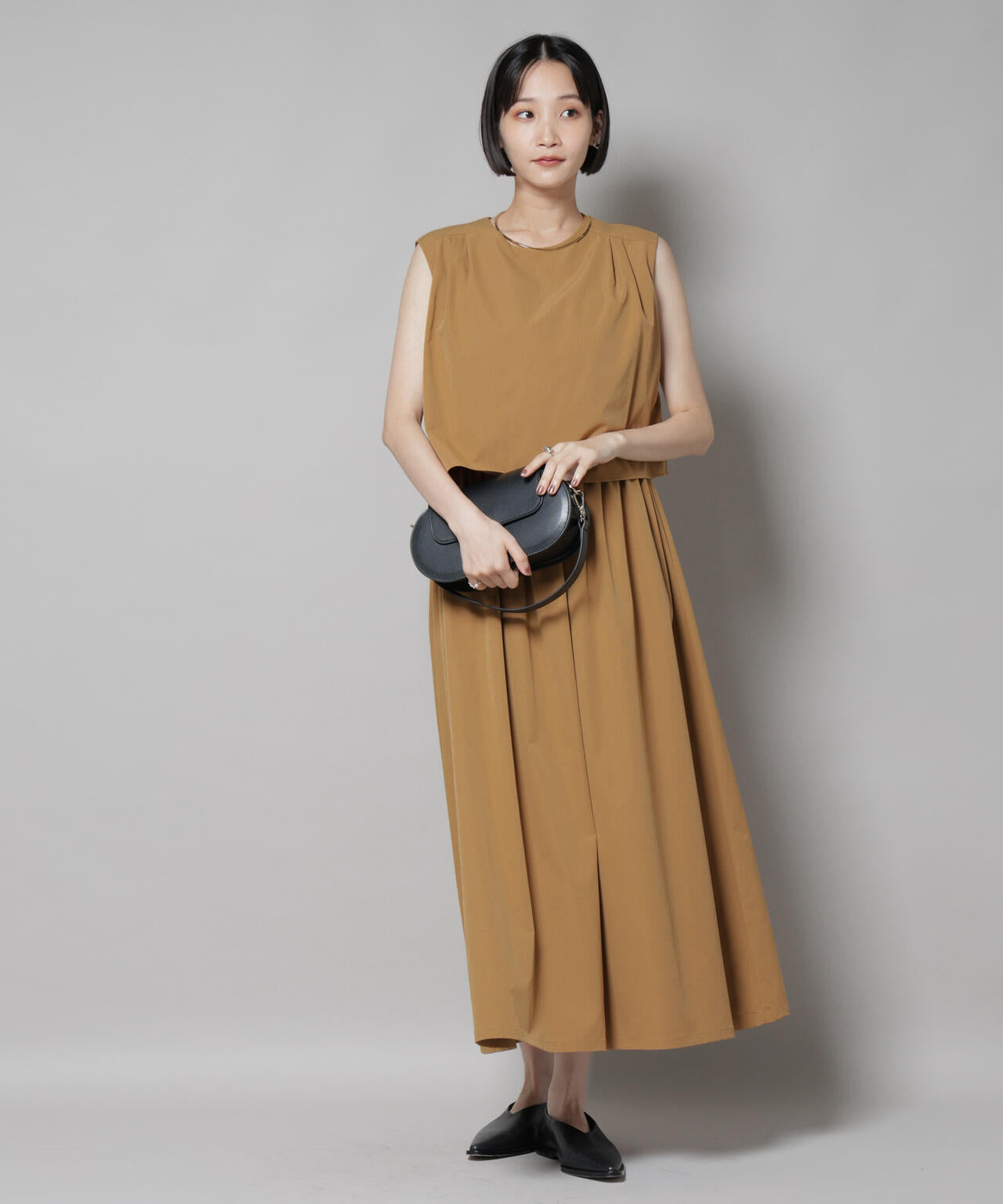 セットアップ風ノースリーブワンピース 6735219308