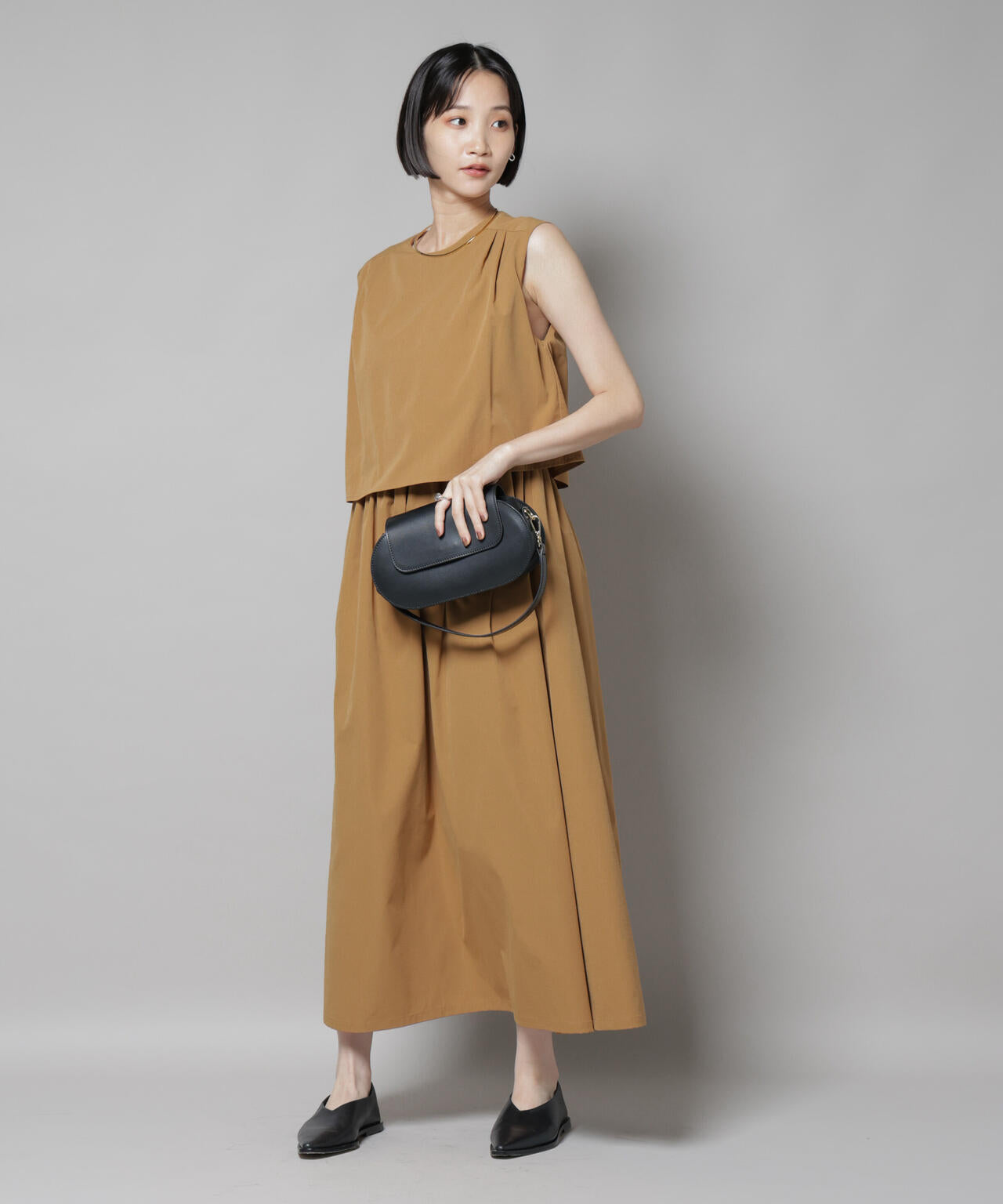 セットアップ風ノースリーブワンピース 6735219308