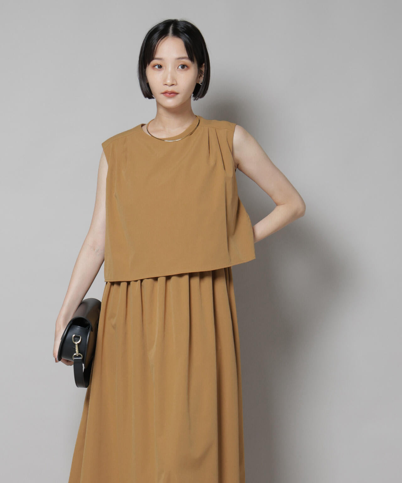 セットアップ風ノースリーブワンピース 6735219308