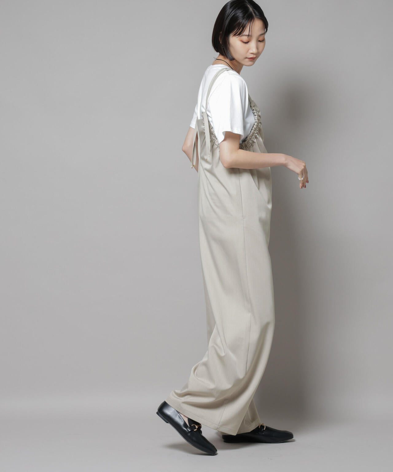 ギャザーデザインサロペットパンツ 6735219310