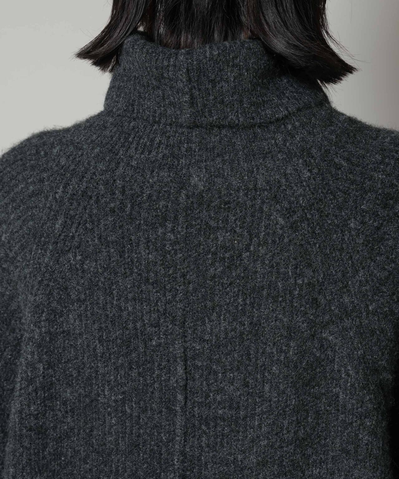 エアリーヤーン畦編タートルニットマキシワンピース 6735219312