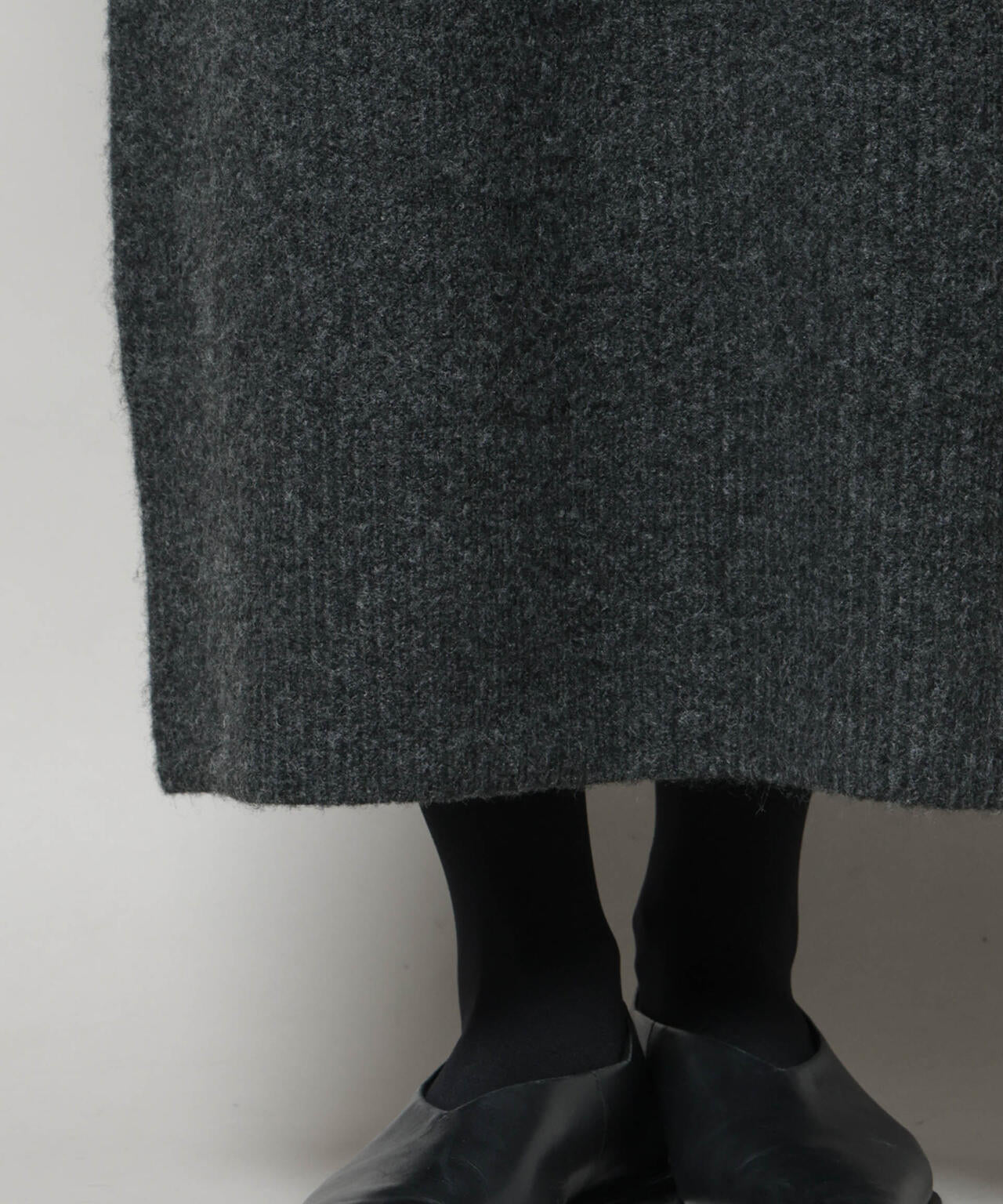 エアリーヤーン畦編タートルニットマキシワンピース 6735219312