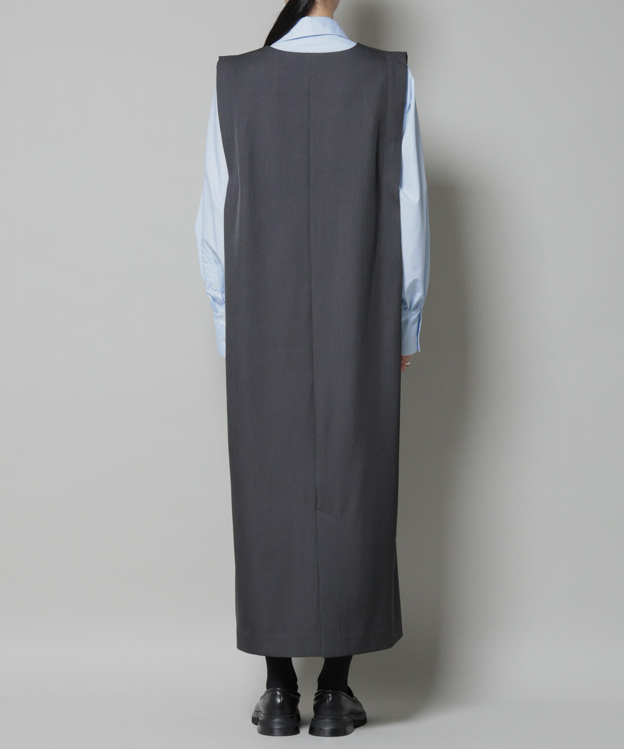 ショルダータックVネックワンピース 6735219323