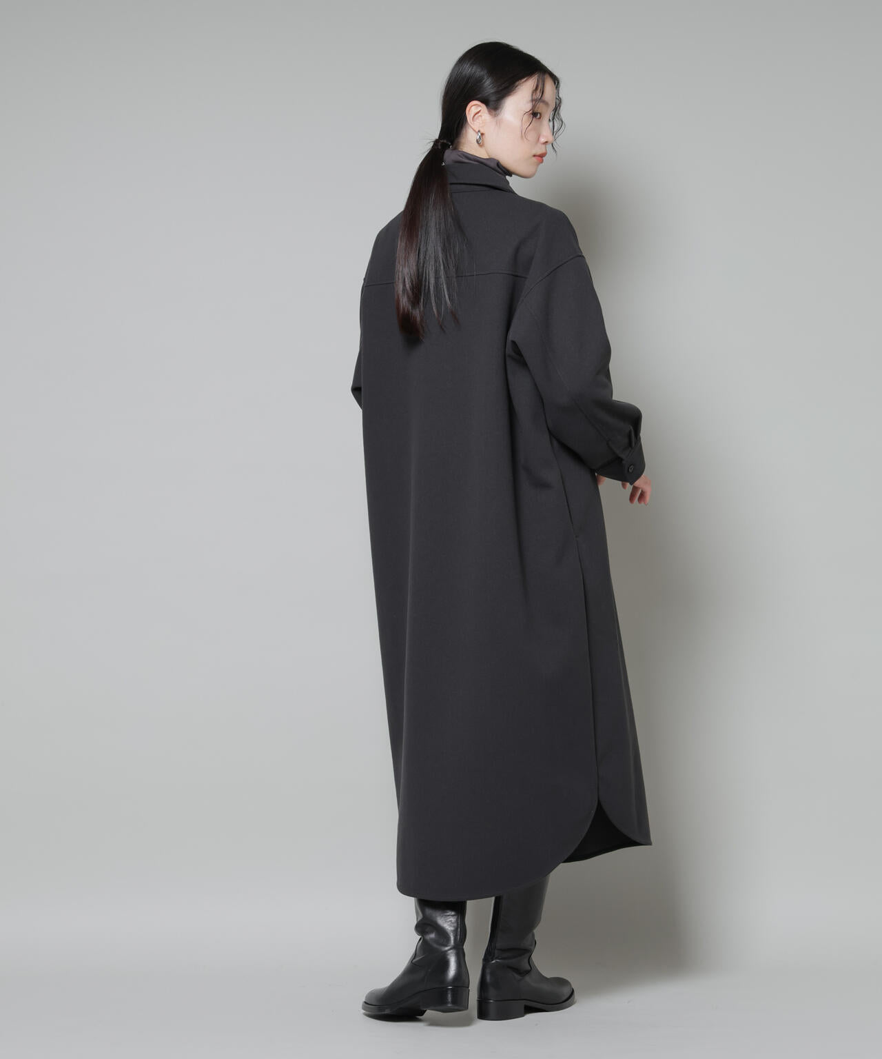 ソフトメルトンジャージーハーフジップワンピース 6735219327