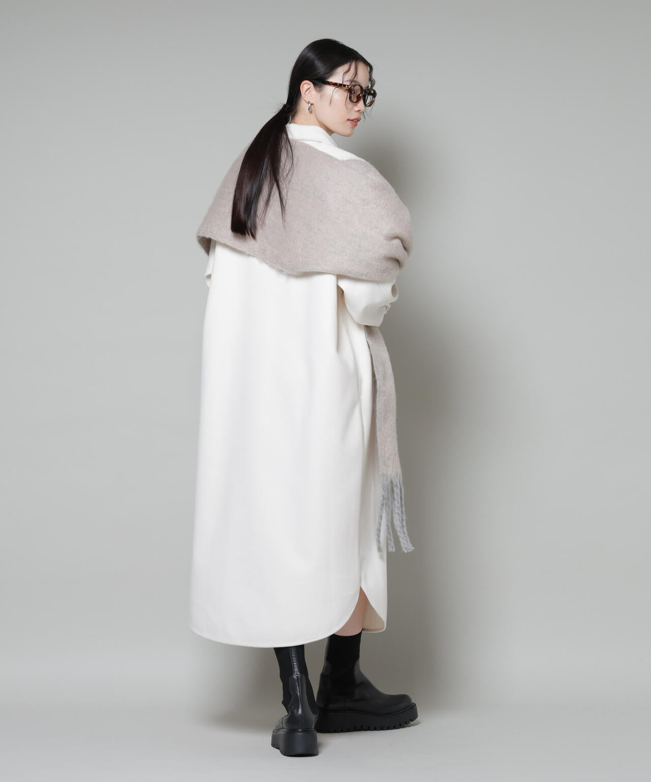 ソフトメルトンジャージーハーフジップワンピース 6735219327