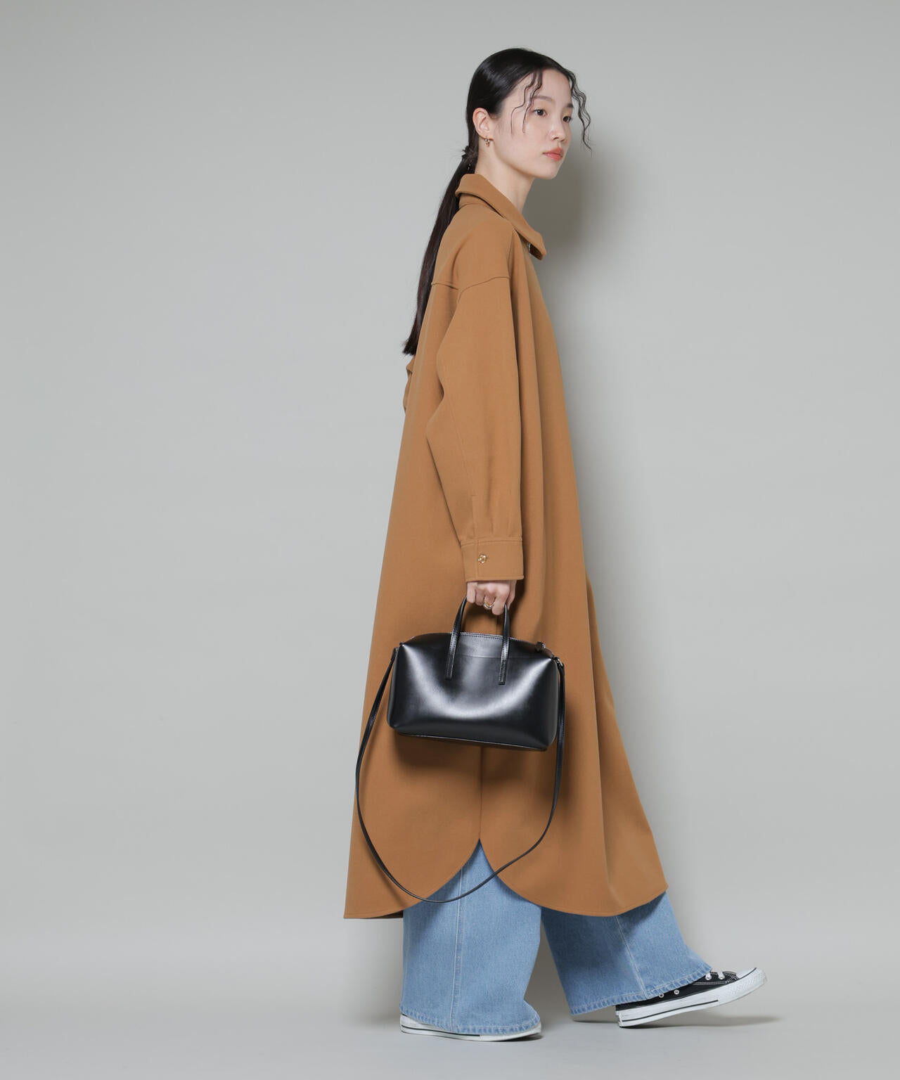 ソフトメルトンジャージーハーフジップワンピース 6735219327