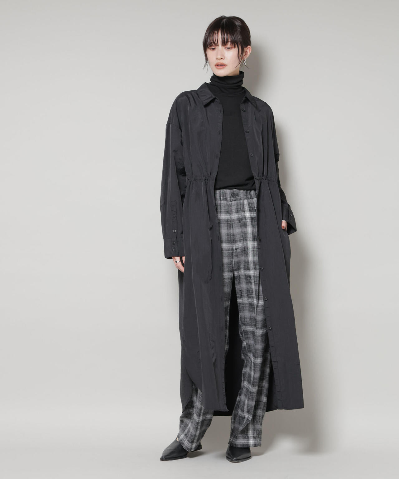 ナイロンタッサードロストシャツワンピース 6735219334