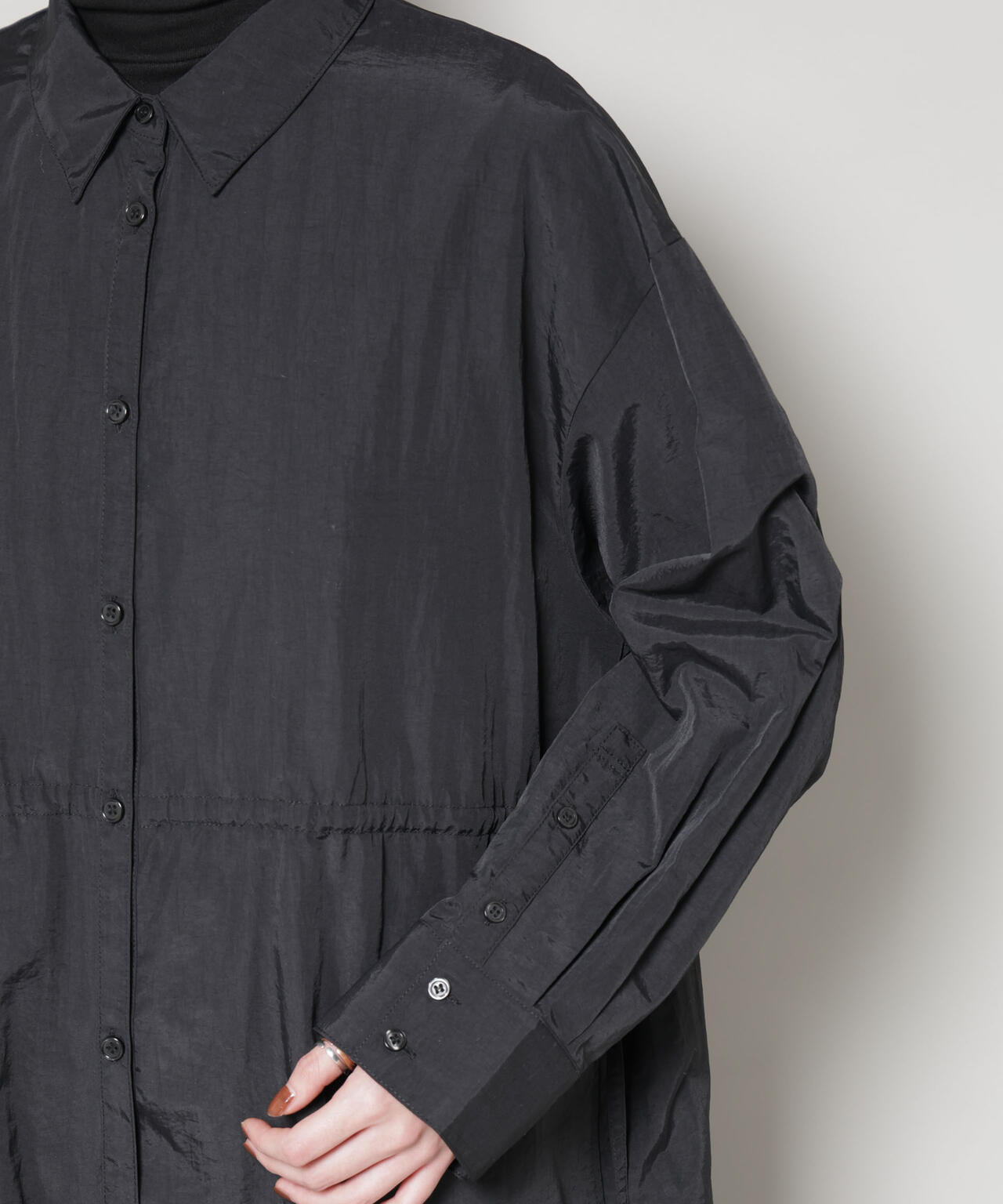 ナイロンタッサードロストシャツワンピース 6735219334