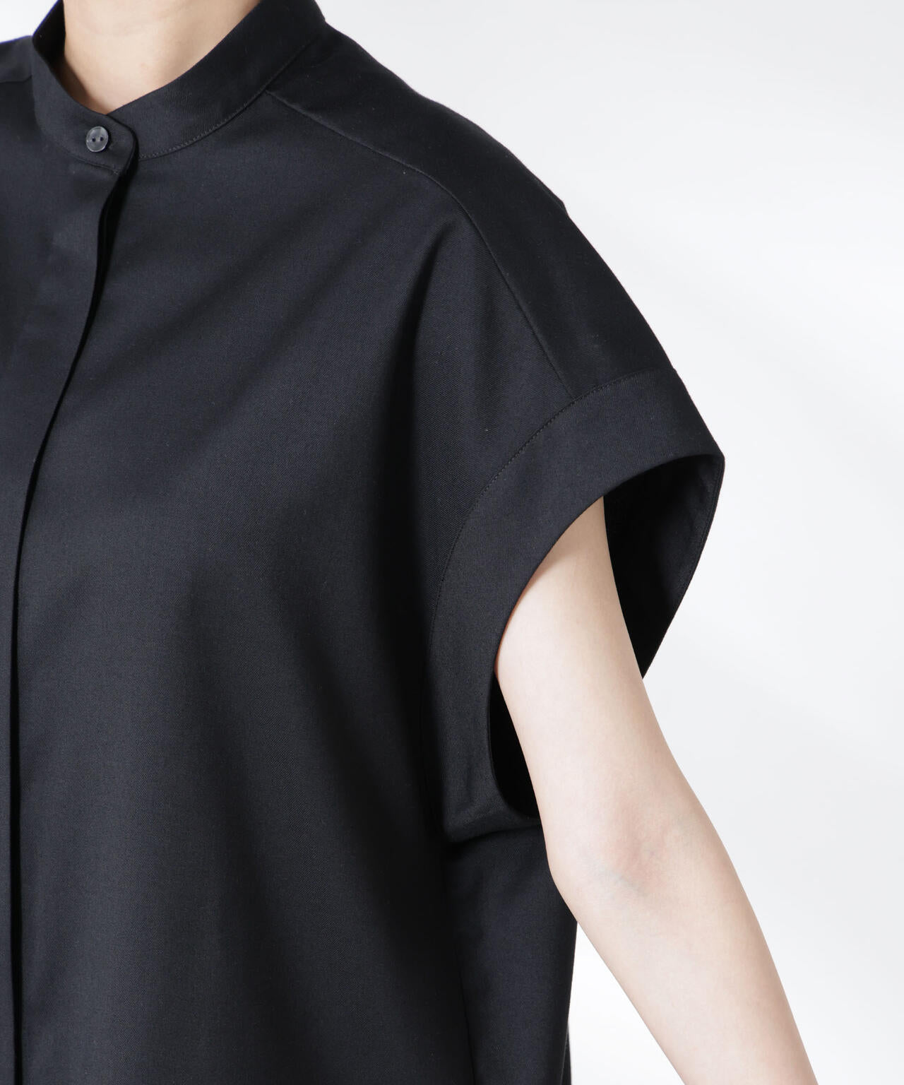 バンドカラーノースリーブシャツ(セットアップ可) 6735221302