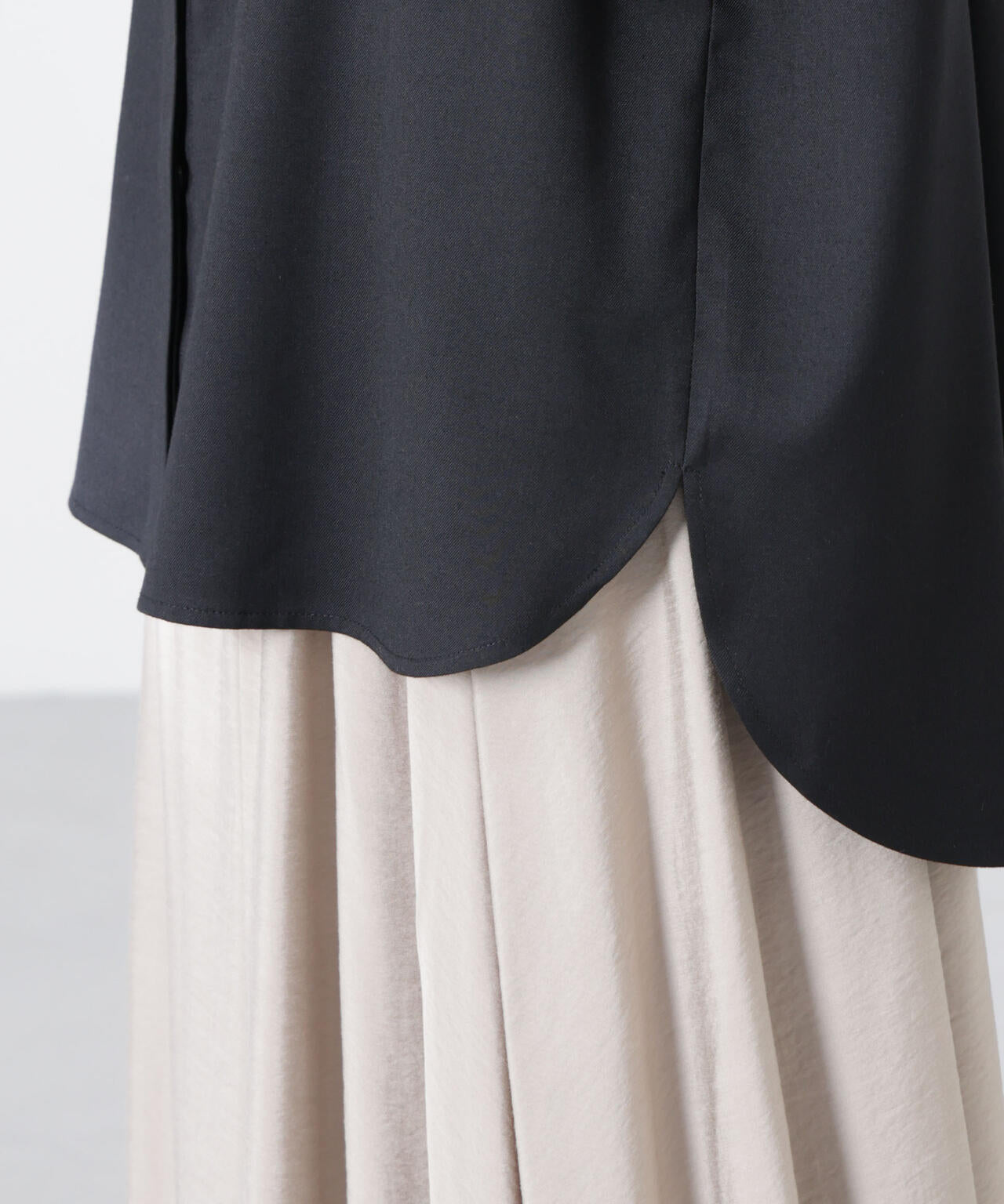 バンドカラーノースリーブシャツ(セットアップ可) 6735221302