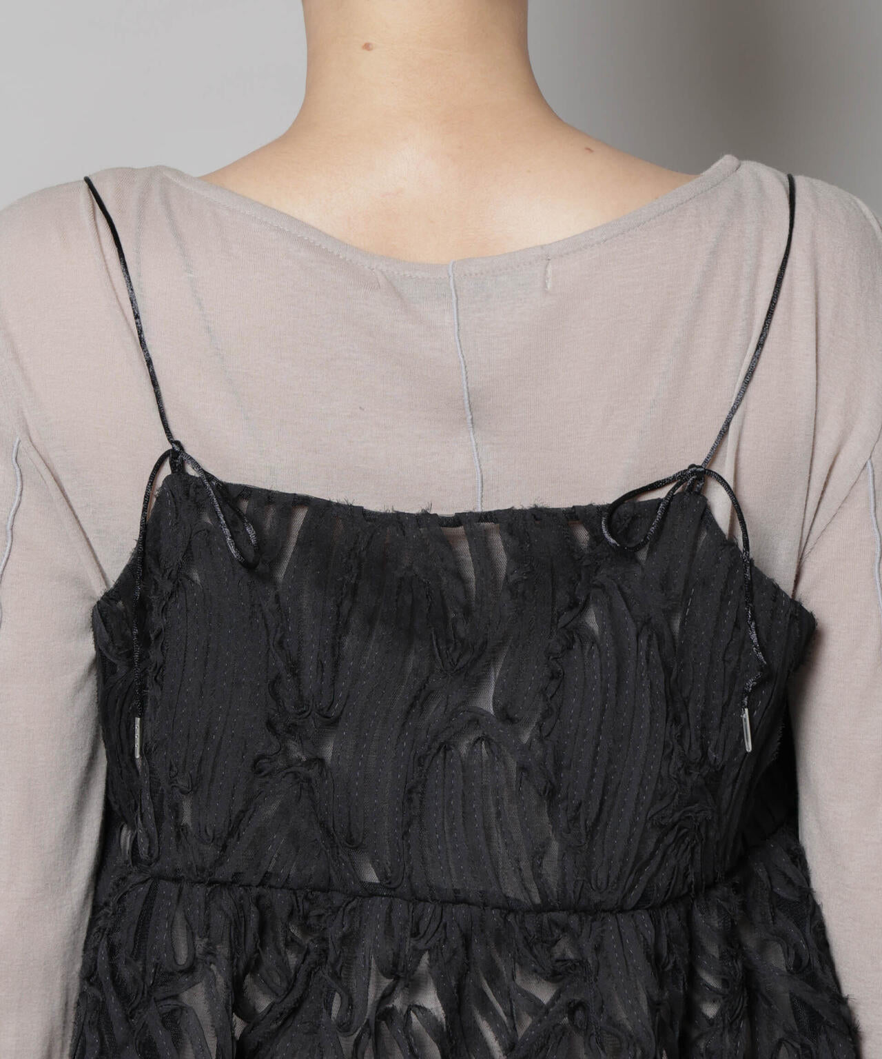 テープ刺繍チュール前後2wayキャミソールビスチェ(セットアップ可) 6735221308