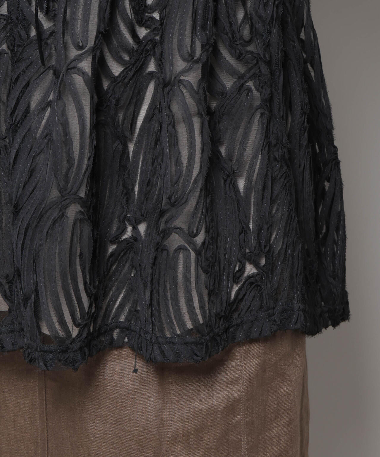 テープ刺繍チュール前後2wayキャミソールビスチェ(セットアップ可) 6735221308