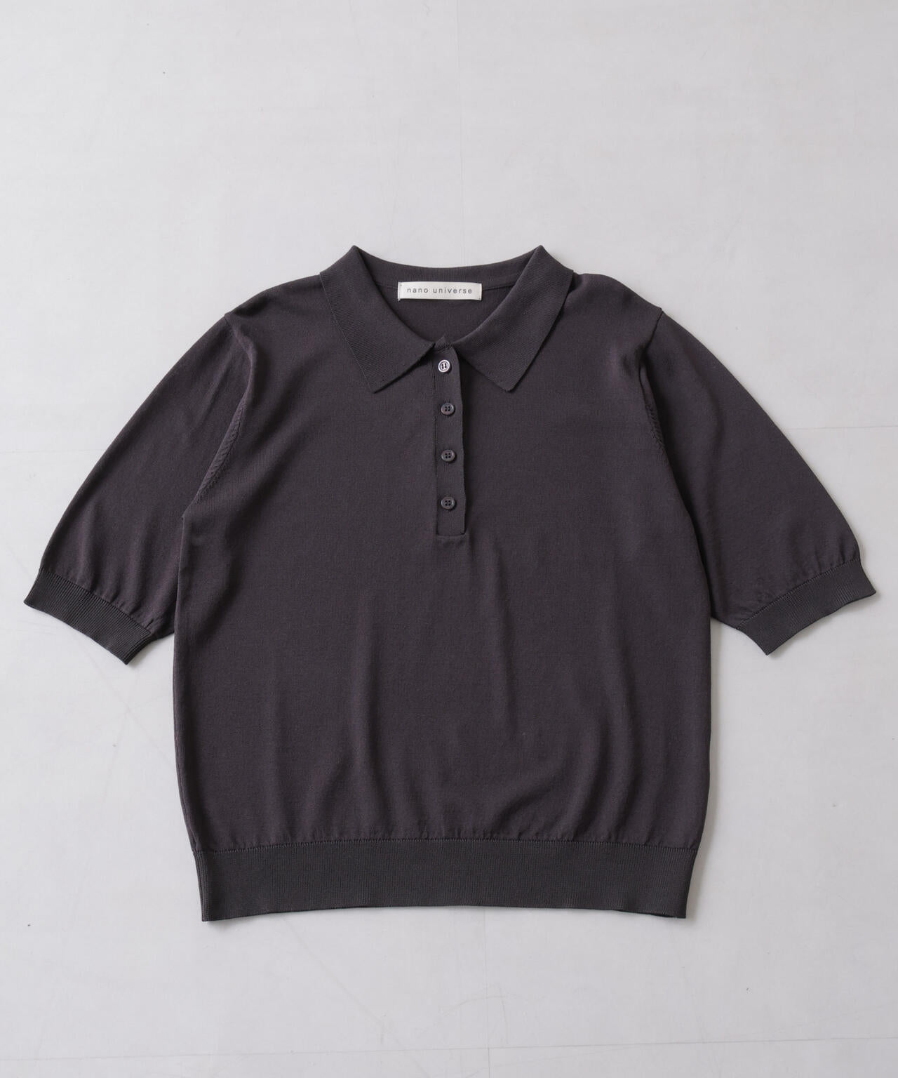 多機能強撚ポロニットトップス 6735222307