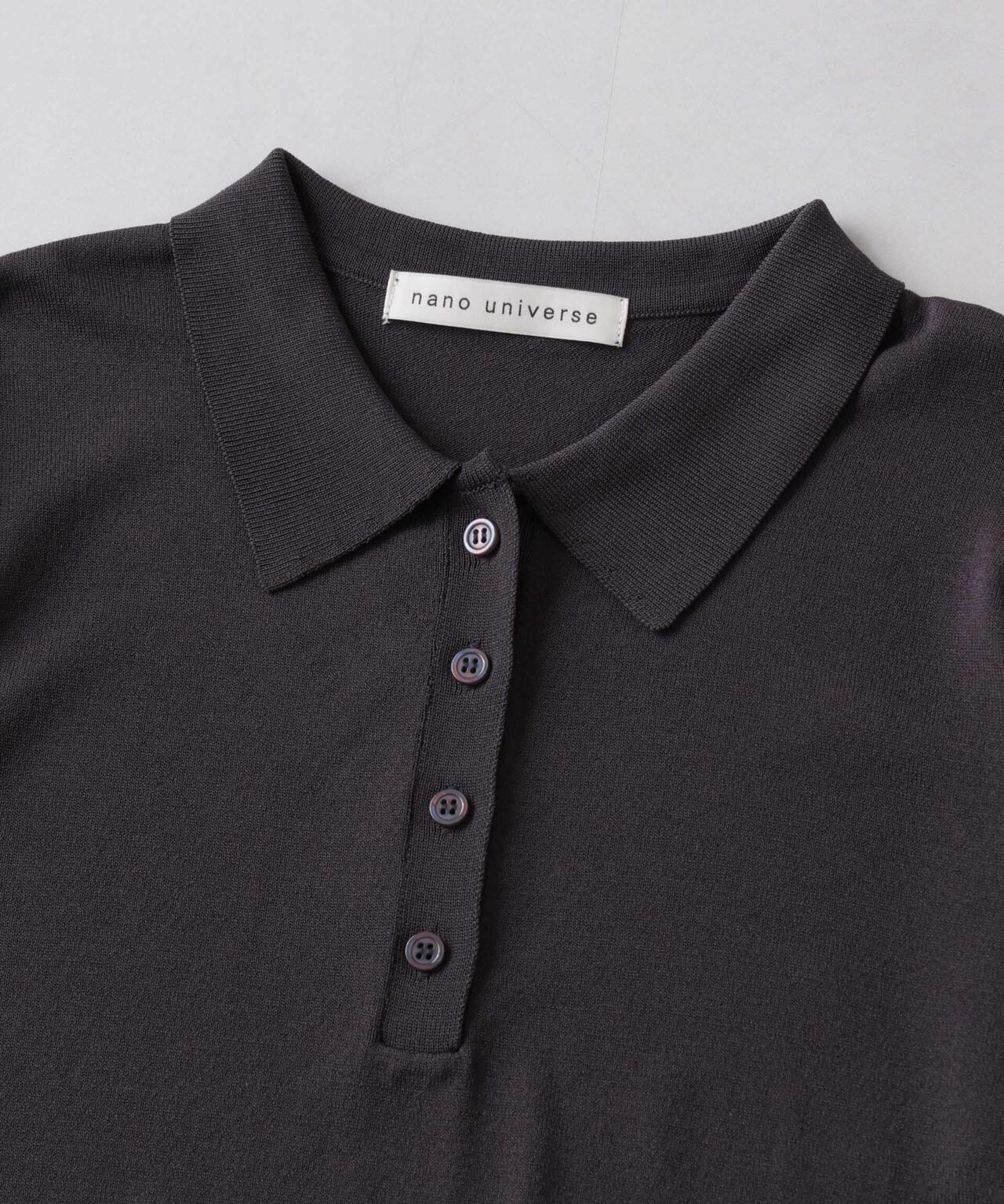 多機能強撚ポロニットトップス 6735222307