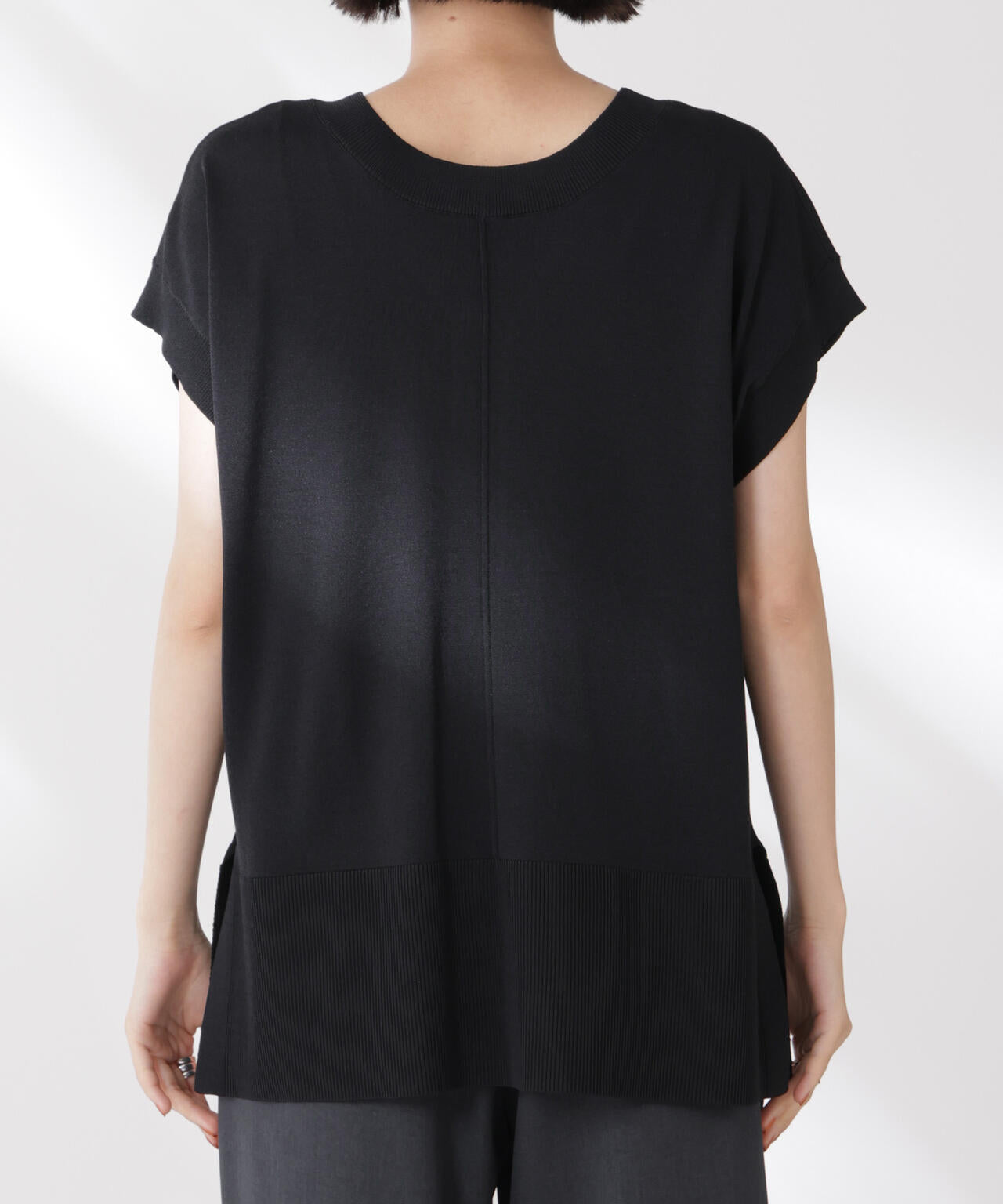 多機能強撚前後2wayフレンチスリーブニット 6735222308