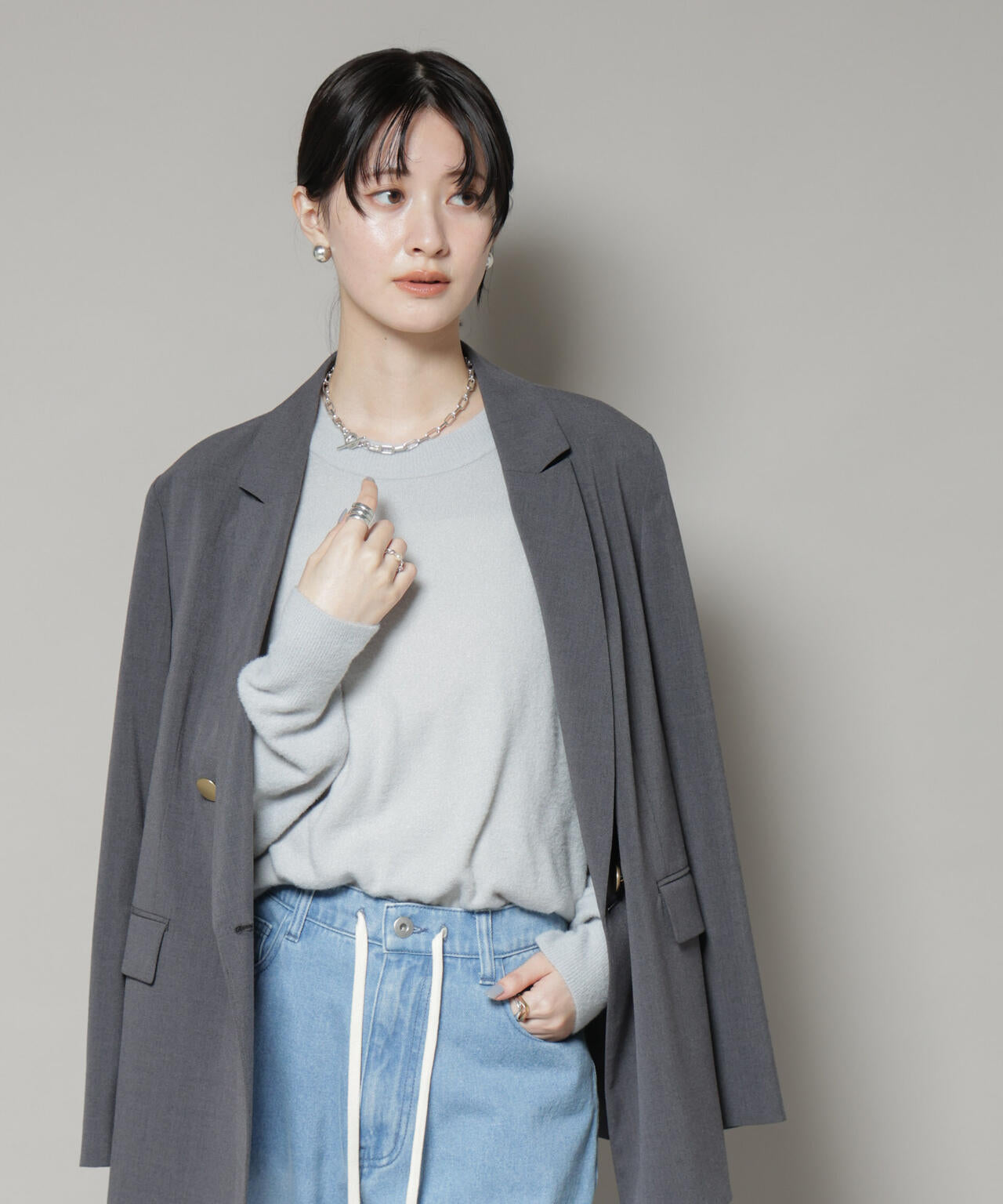 ミニラメシャギーニットプルオーバー 6735222325