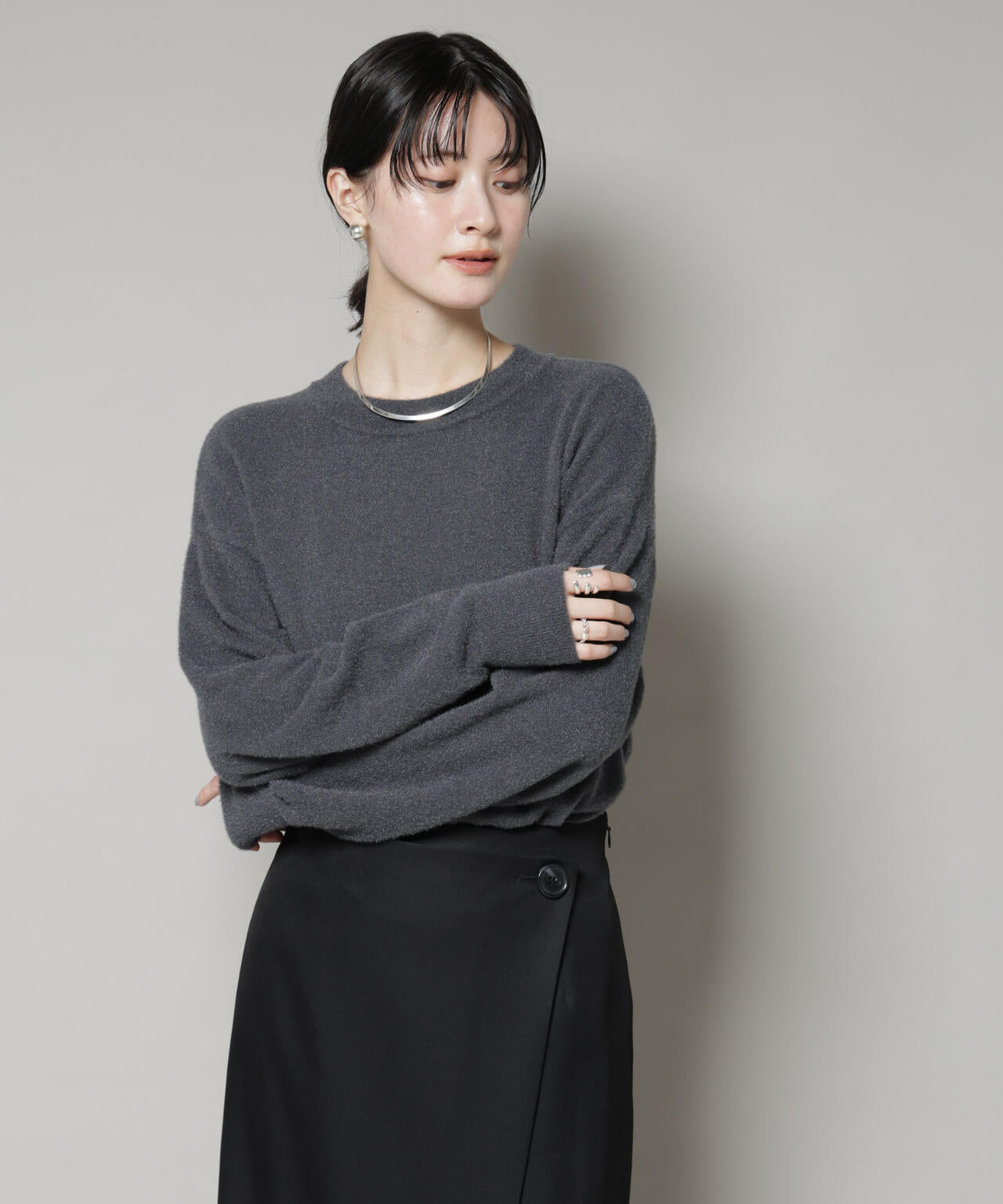 ミニラメシャギーニットプルオーバー 6735222325