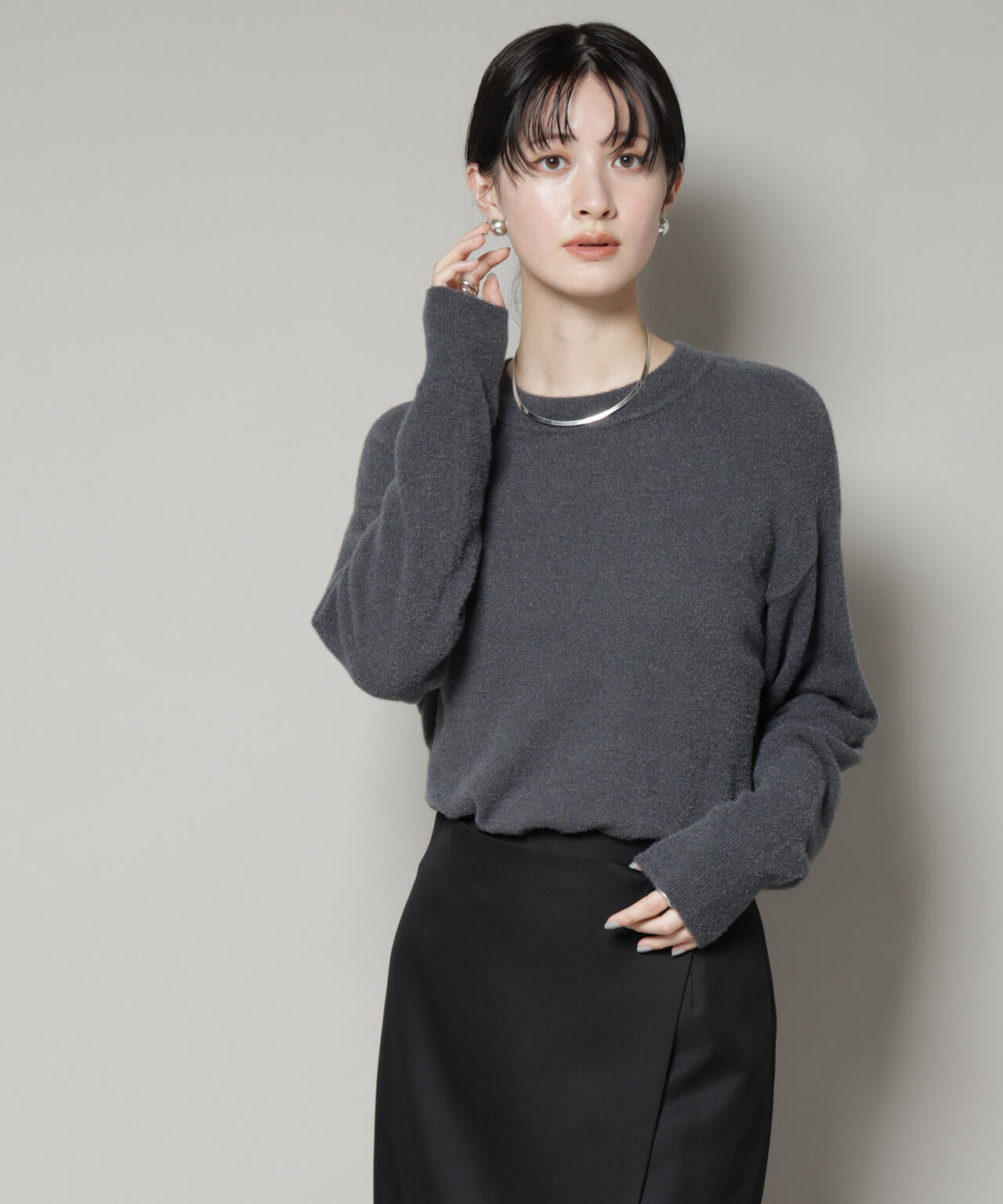 ミニラメシャギーニットプルオーバー 6735222325