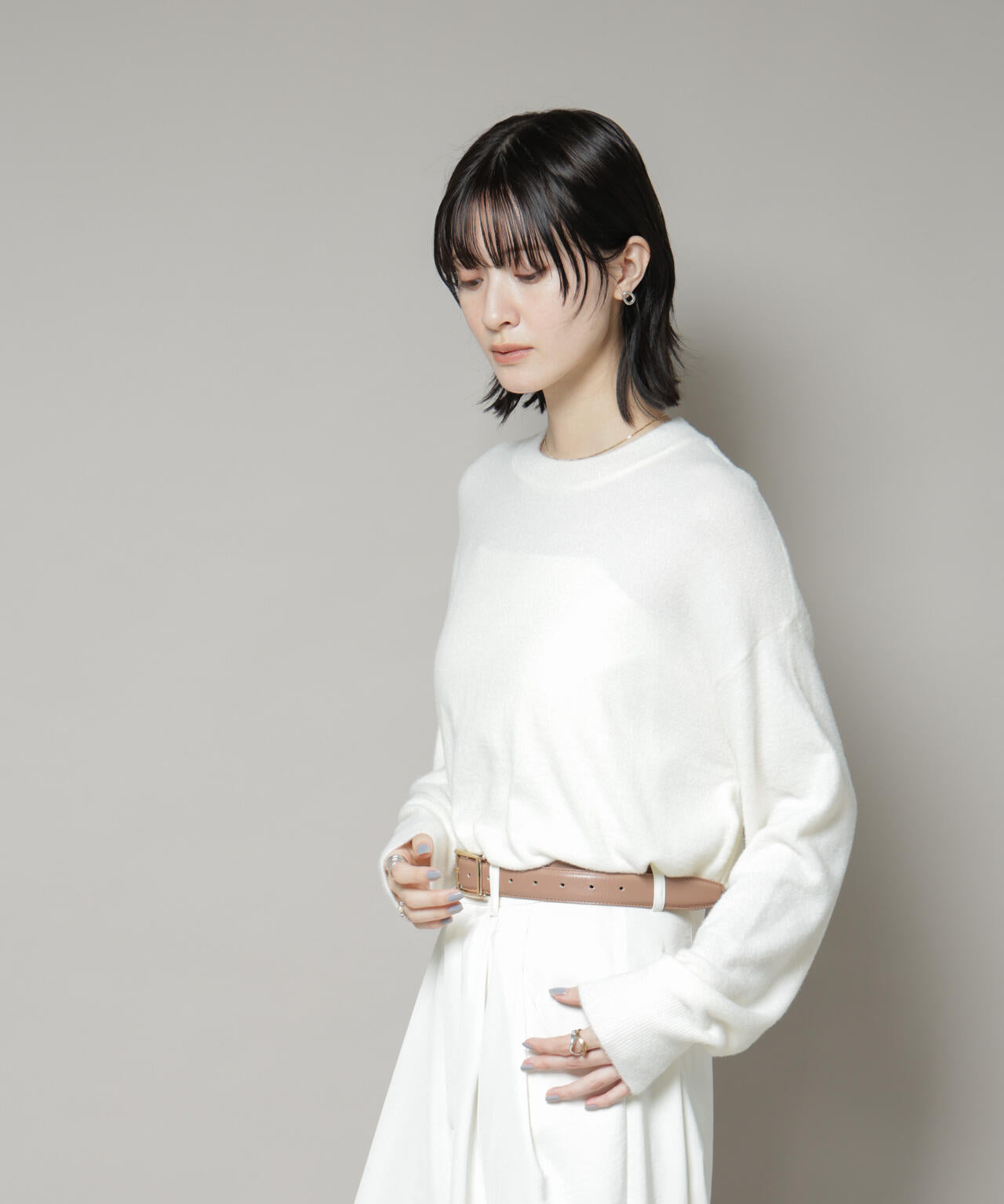 ミニラメシャギーニットプルオーバー 6735222325