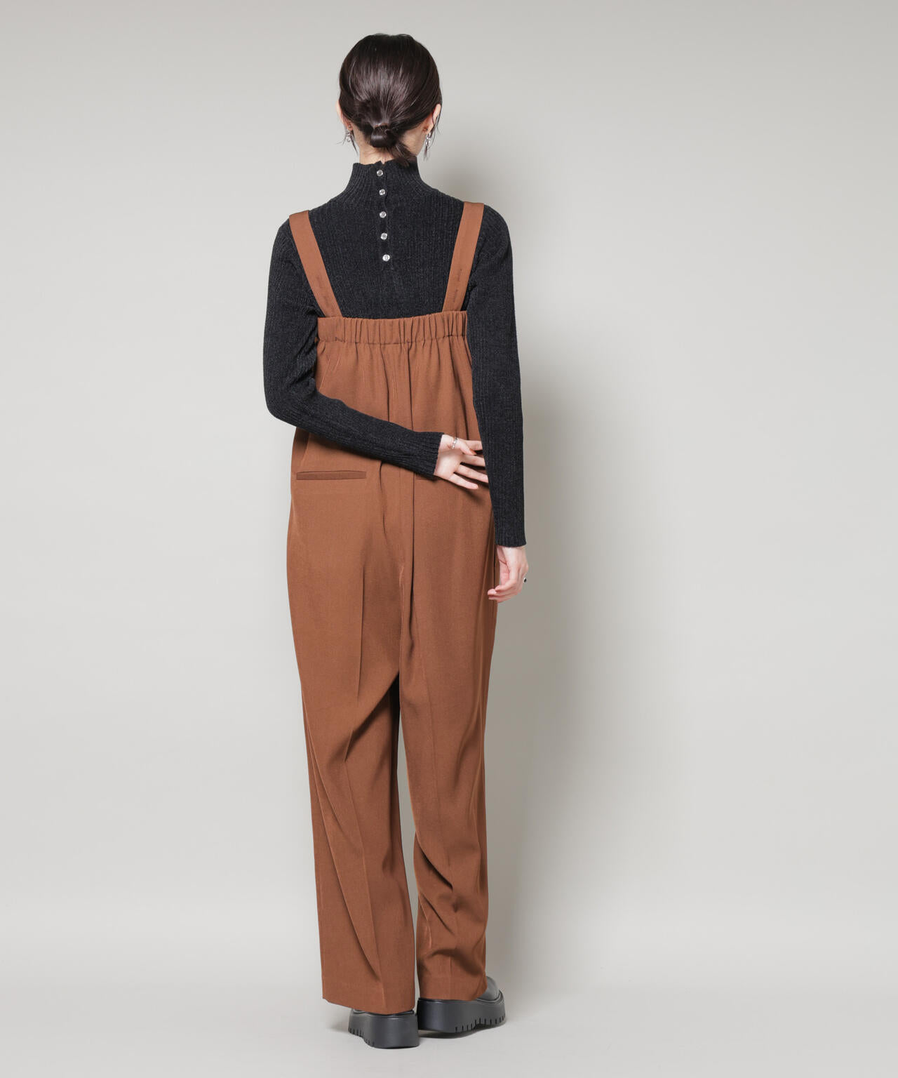 前後2wayボタンネックベロアモールニット 6735222347