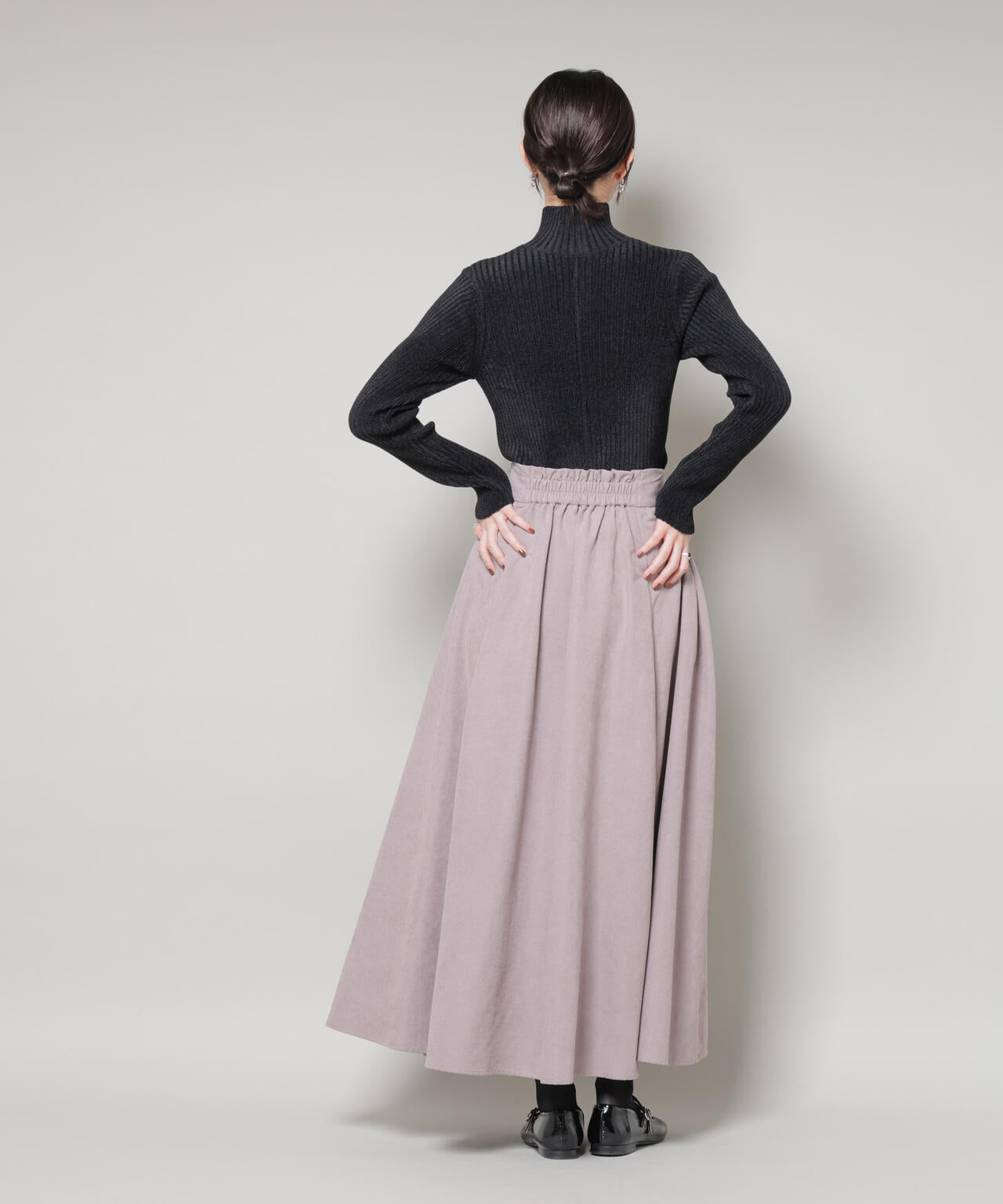 前後2wayボタンネックベロアモールニット 6735222347