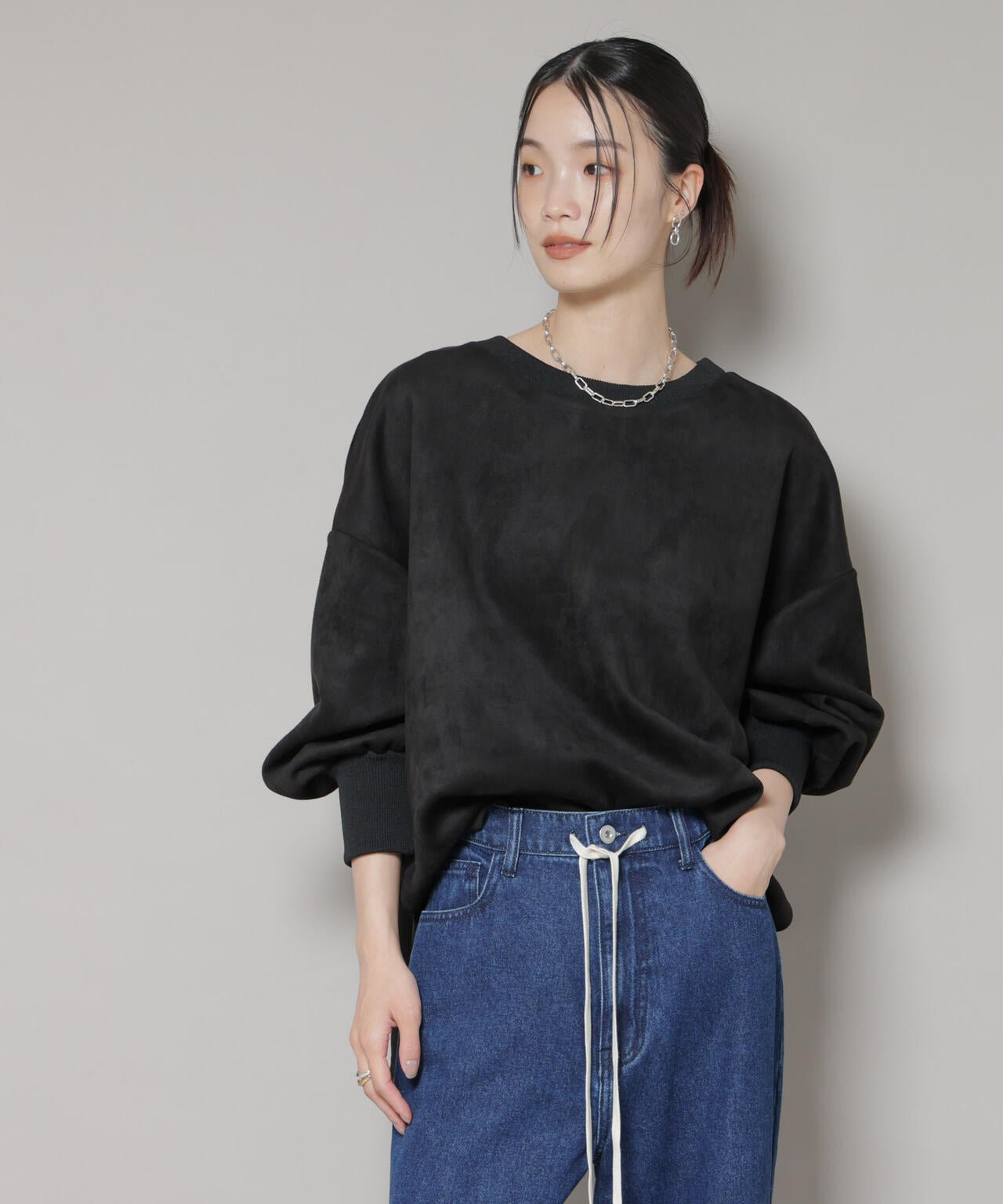 カットスエードサイドスリットワイドプルオーバー(セットアップ可) 6735223314