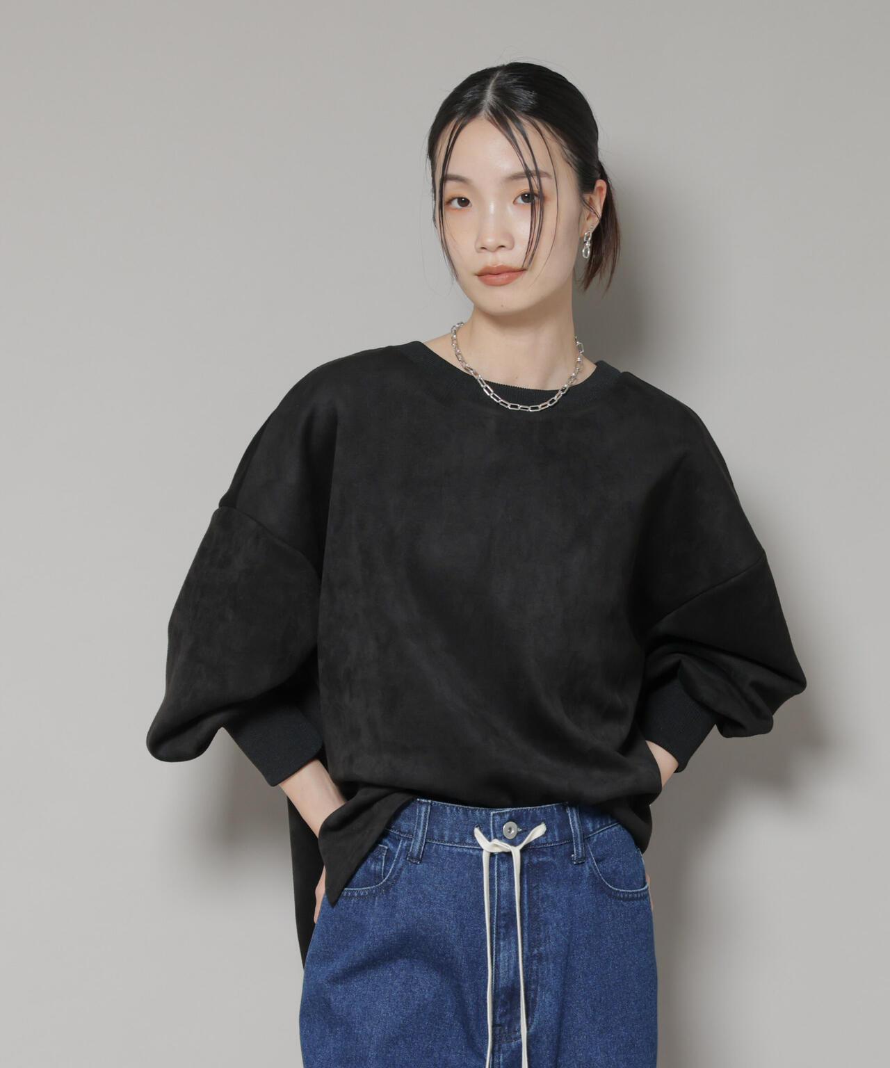 カットスエードサイドスリットワイドプルオーバー(セットアップ可) 6735223314