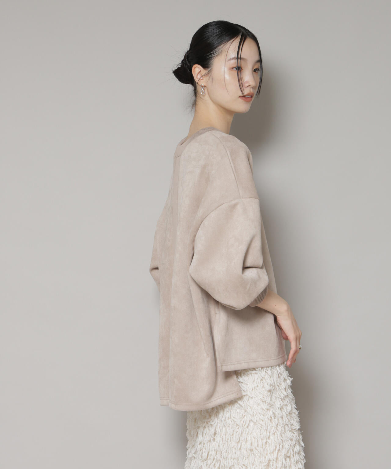 カットスエードサイドスリットワイドプルオーバー(セットアップ可) 6735223314