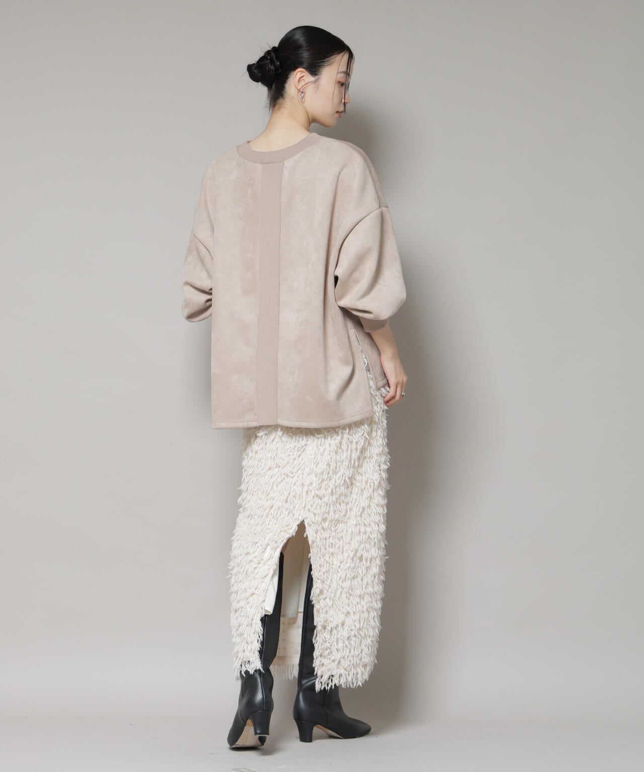 カットスエードサイドスリットワイドプルオーバー(セットアップ可) 6735223314