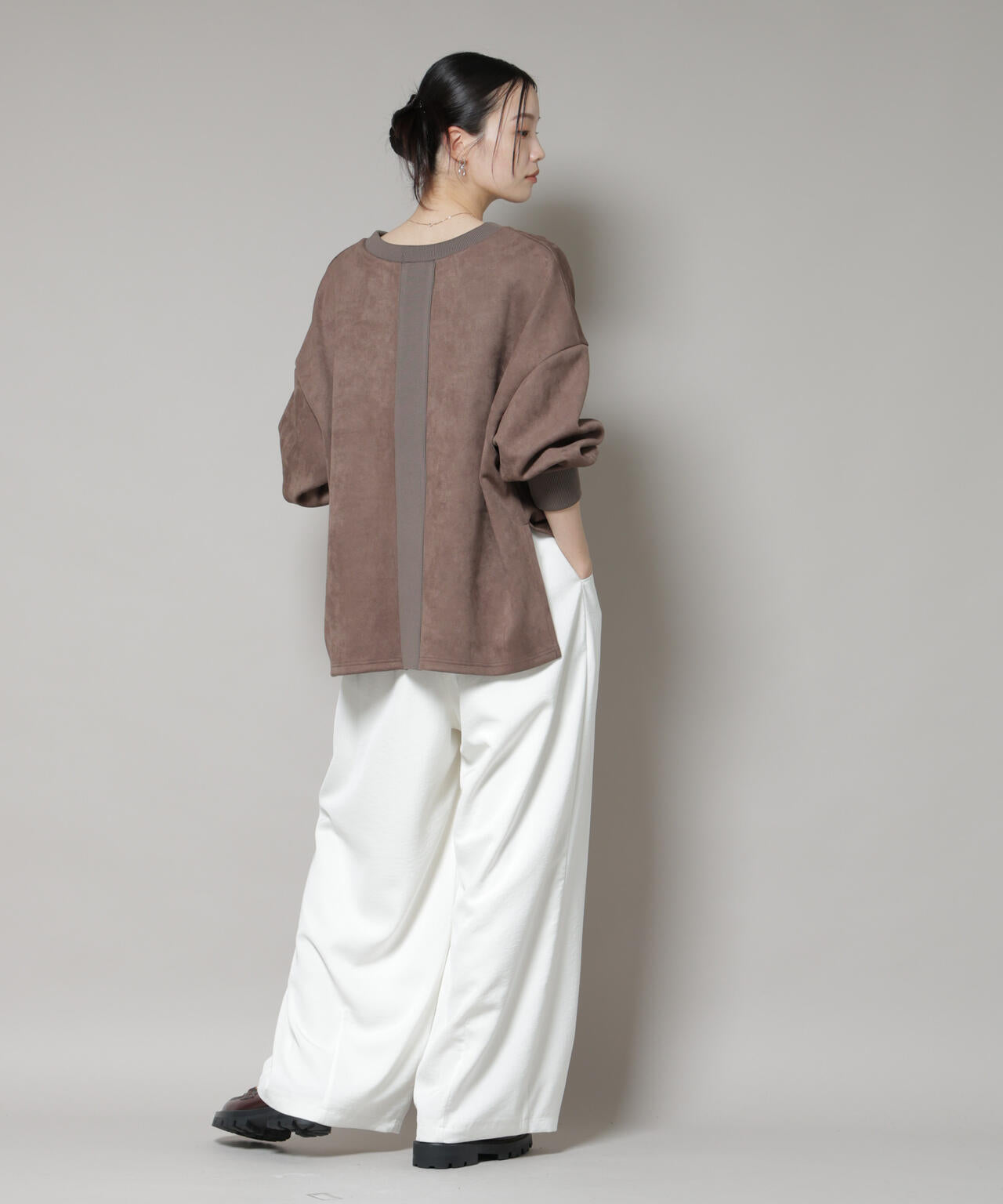 カットスエードサイドスリットワイドプルオーバー(セットアップ可) 6735223314