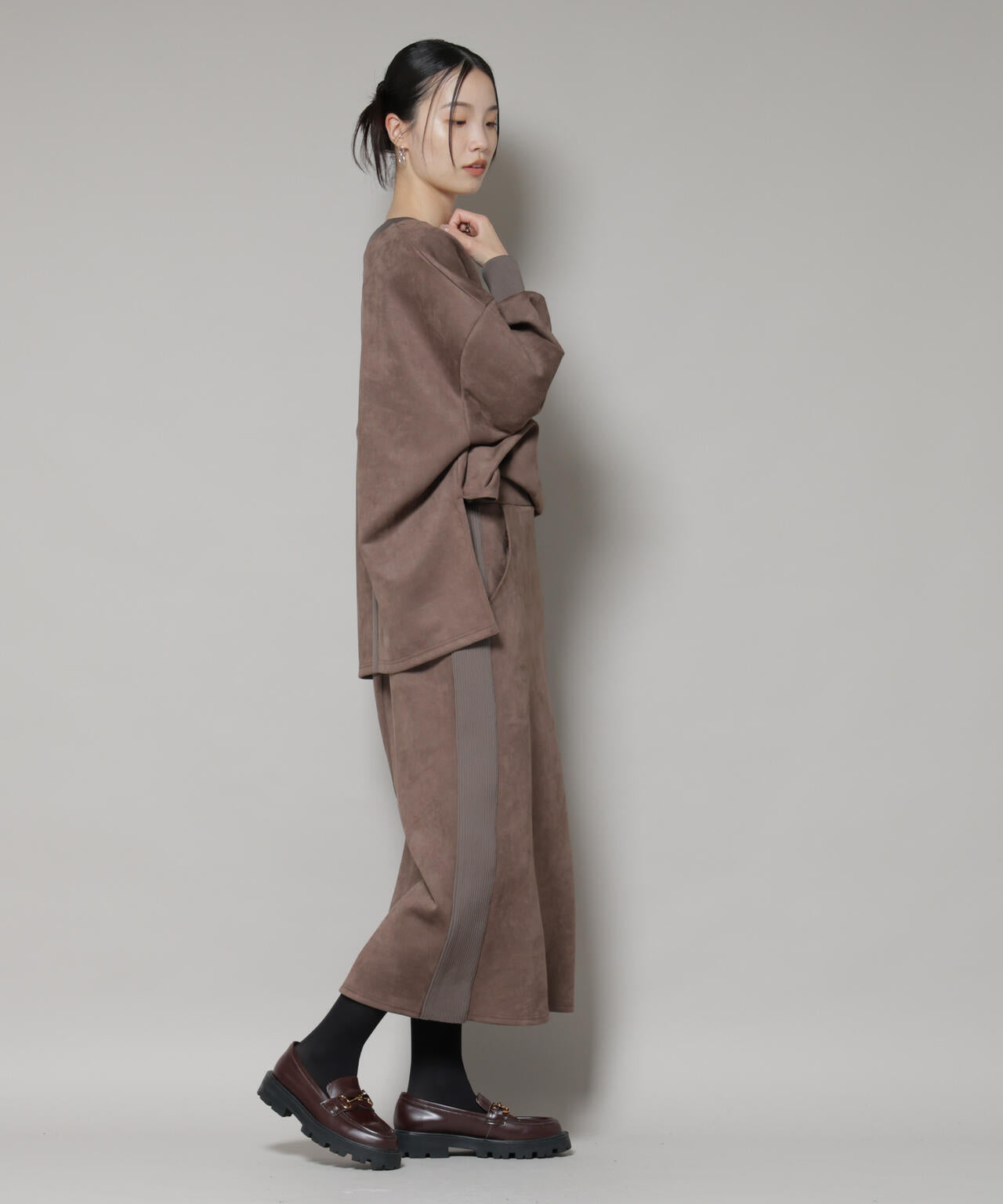 カットスエードサイドスリットワイドプルオーバー(セットアップ可) 6735223314