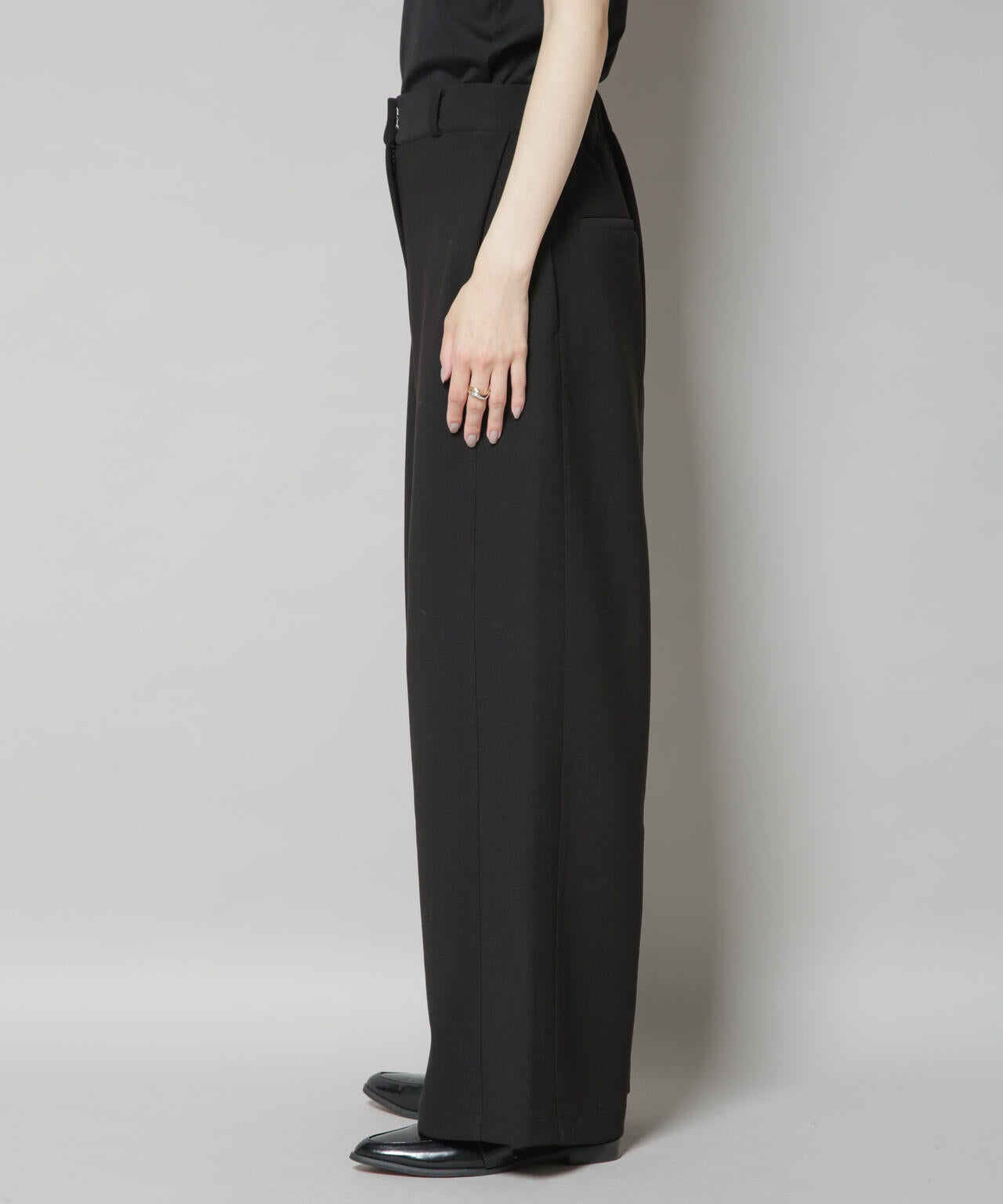 サイドタックカットジョーゼットパンツ 6735227302