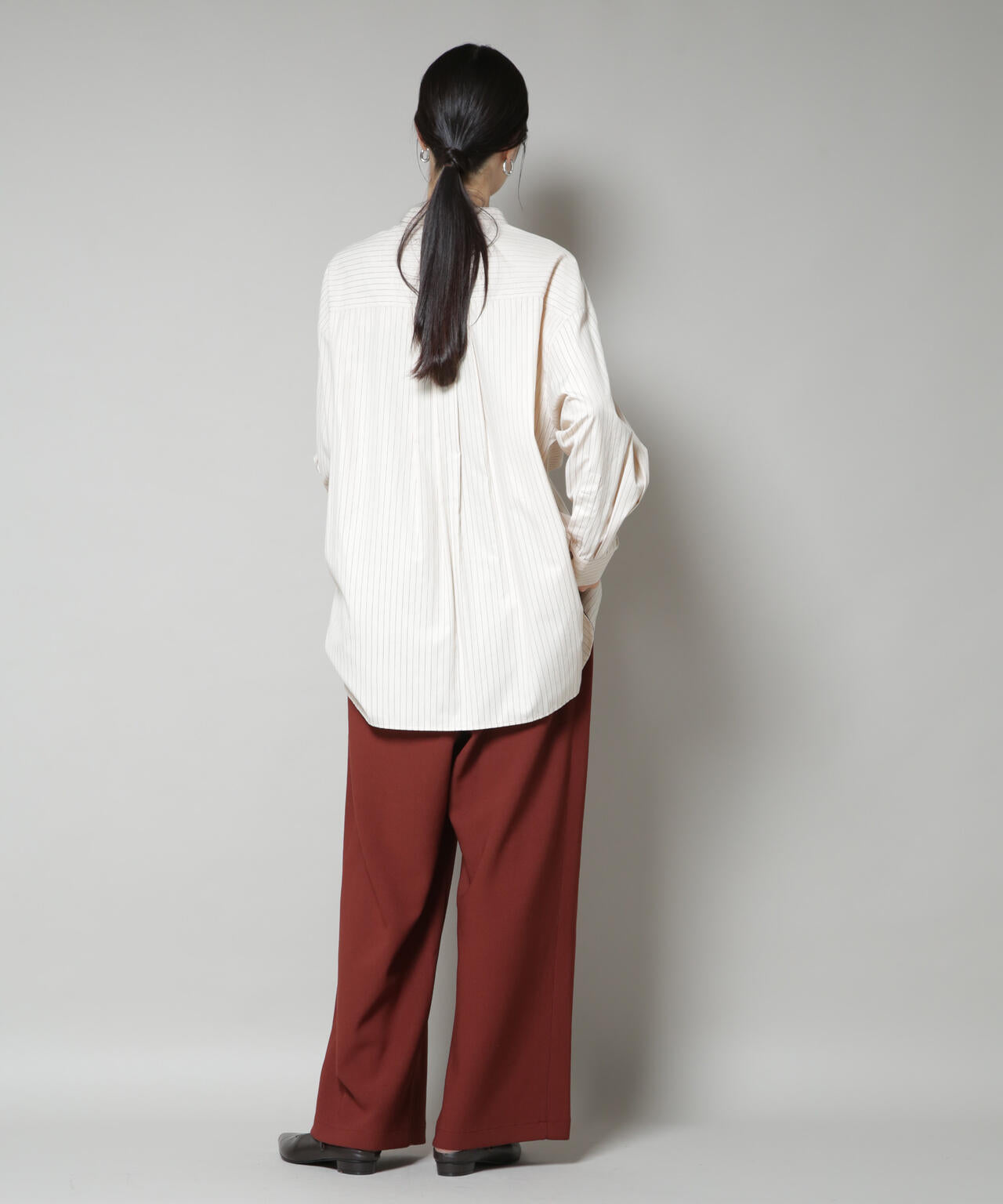 サイドタックカットジョーゼットパンツ 6735227302